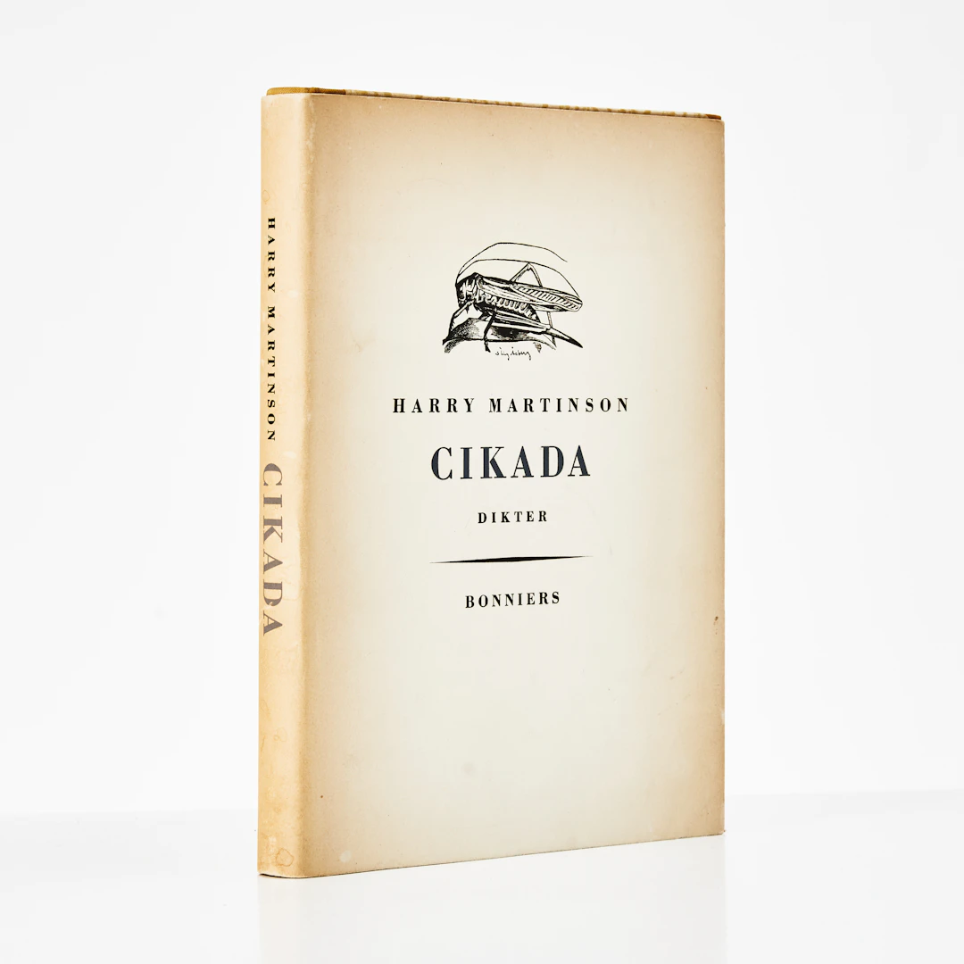 MARTINSONS CIKADA FRÅN 1953 MED AUTOGRAF, originalupplaga.
