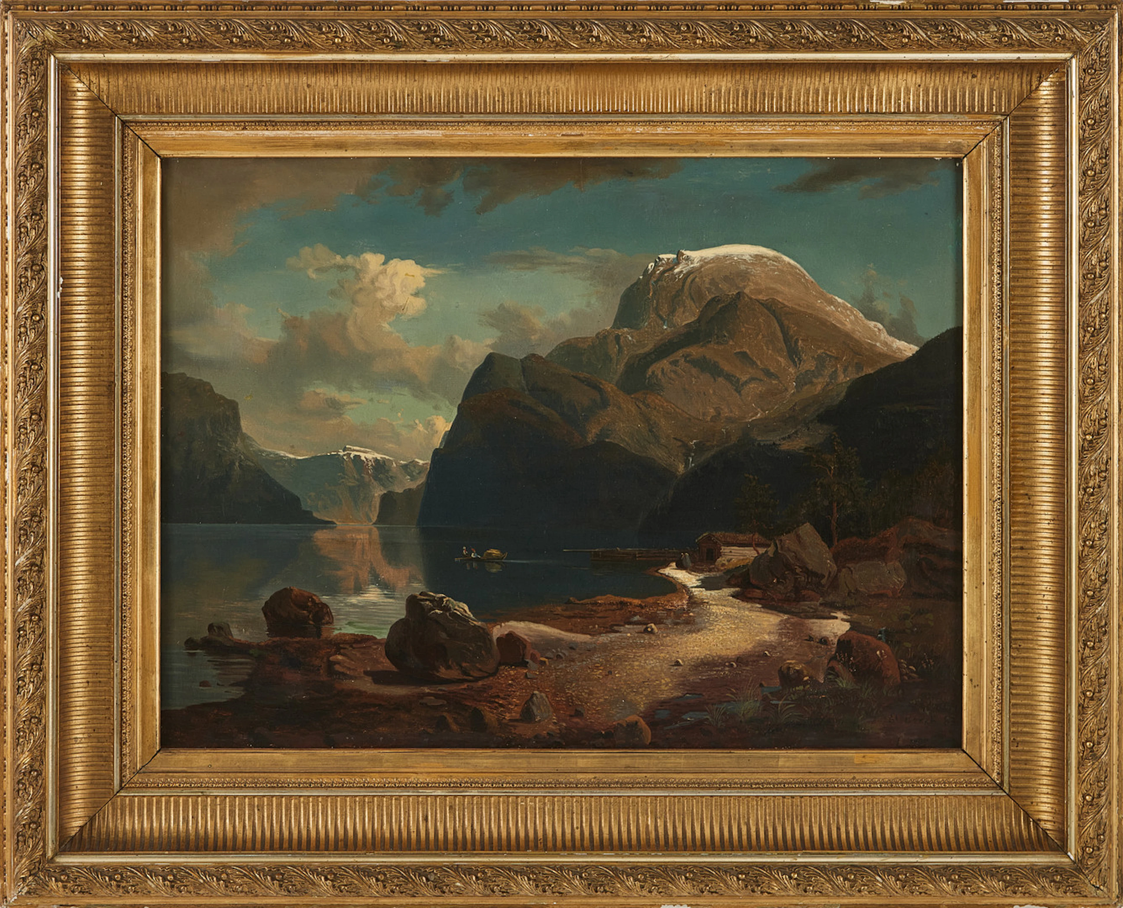 EDVARD AUGUST BERGH (1853-1915). Landskapsbild, olja på duk, signerad.