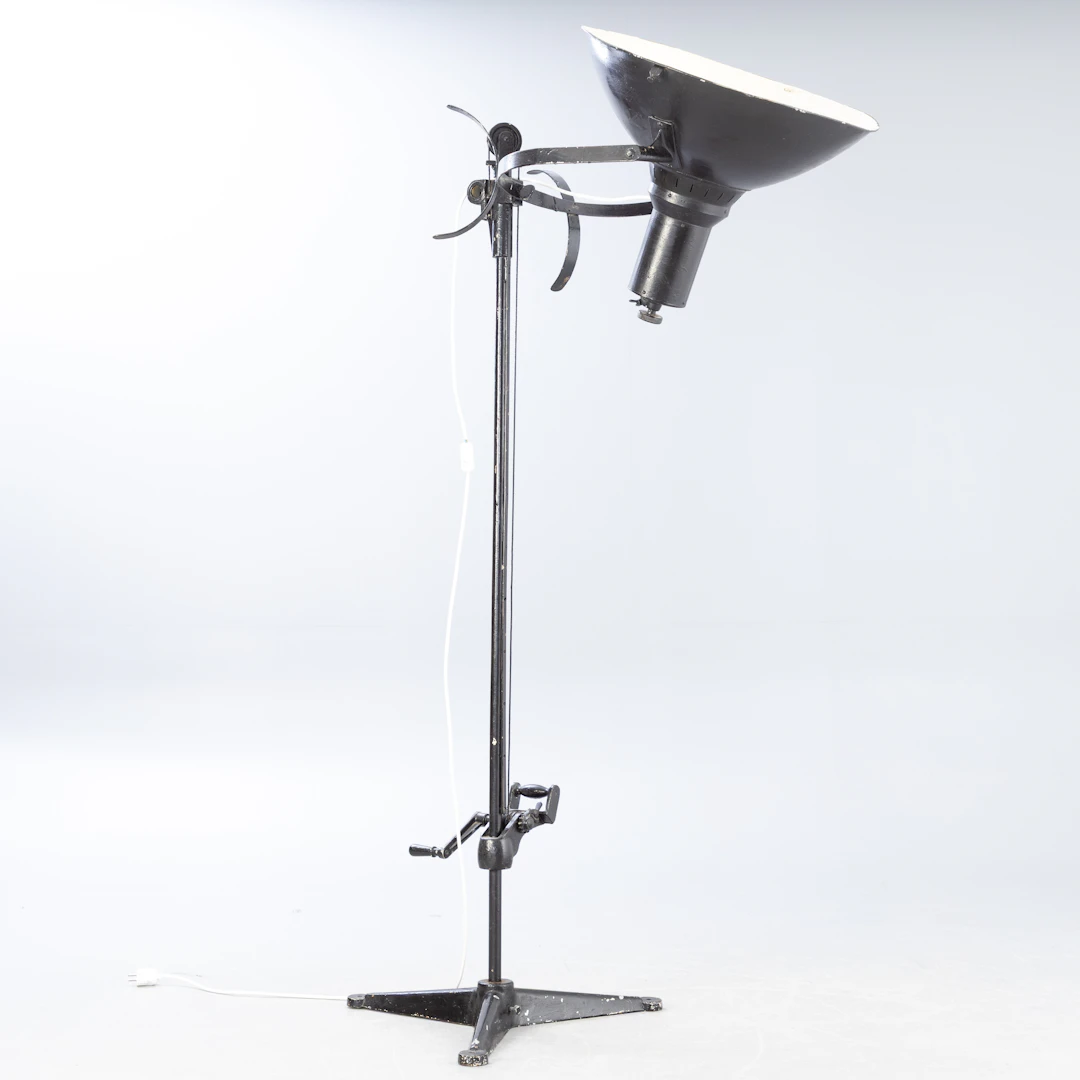 Industrie Stehlampe / Spotlight / Fotostudio Stehlampe, 1940er Jahre.