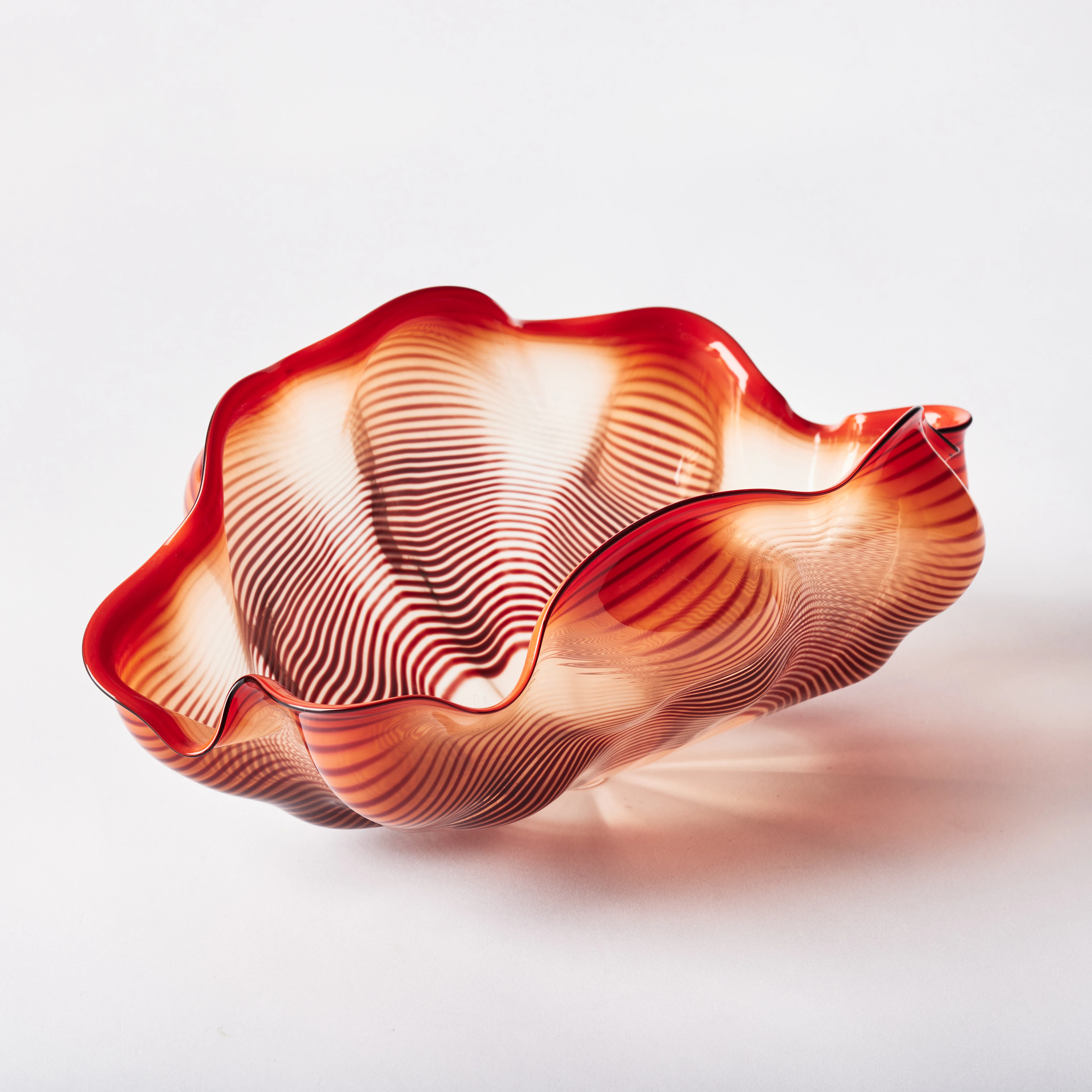 DALE CHIHULY. Skulptur, Seattle, USA 1990, snäckformad med dekor i