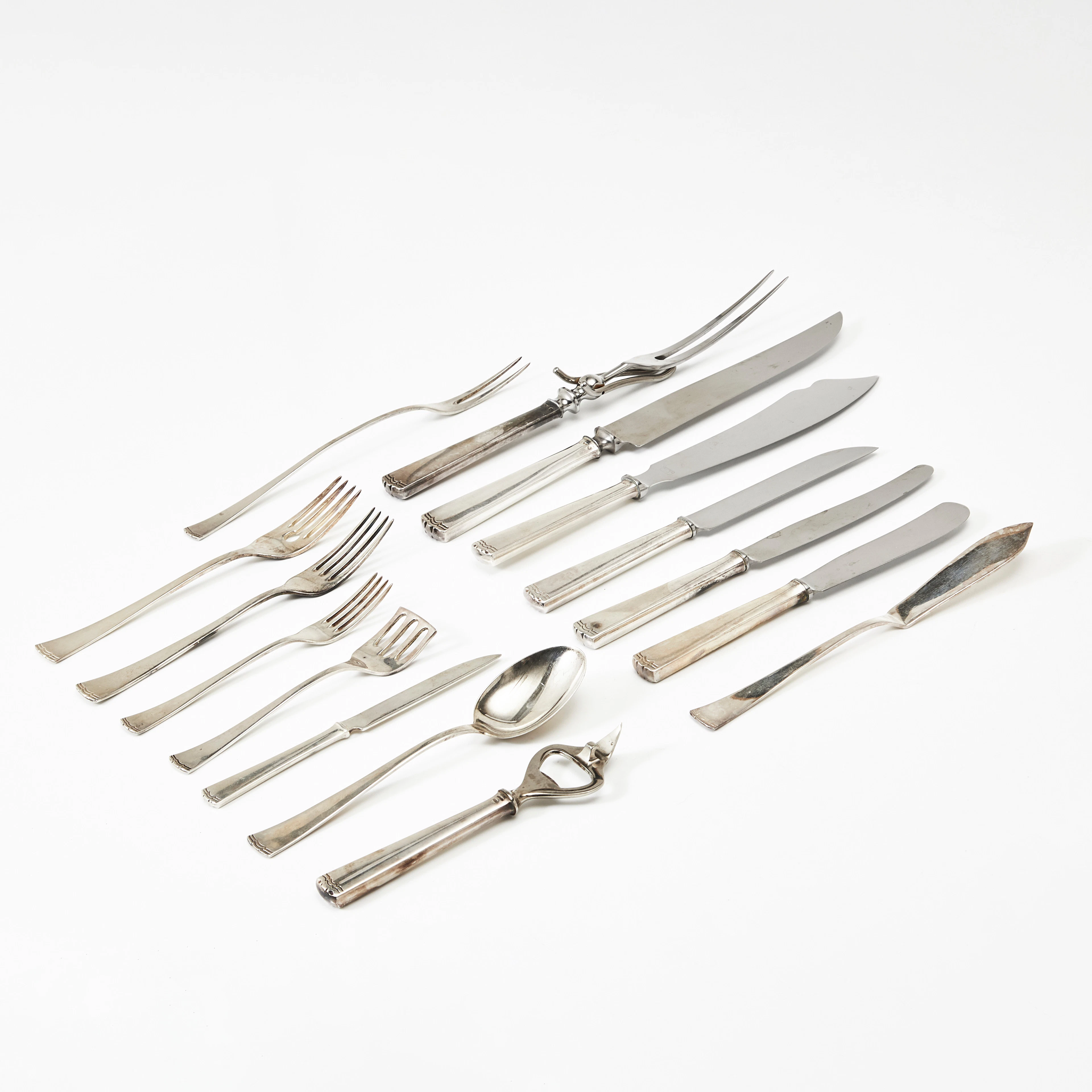 BESTICK, 60 delar, silver, modell Diana, C G Hallberg Stockholm omkring 1950.