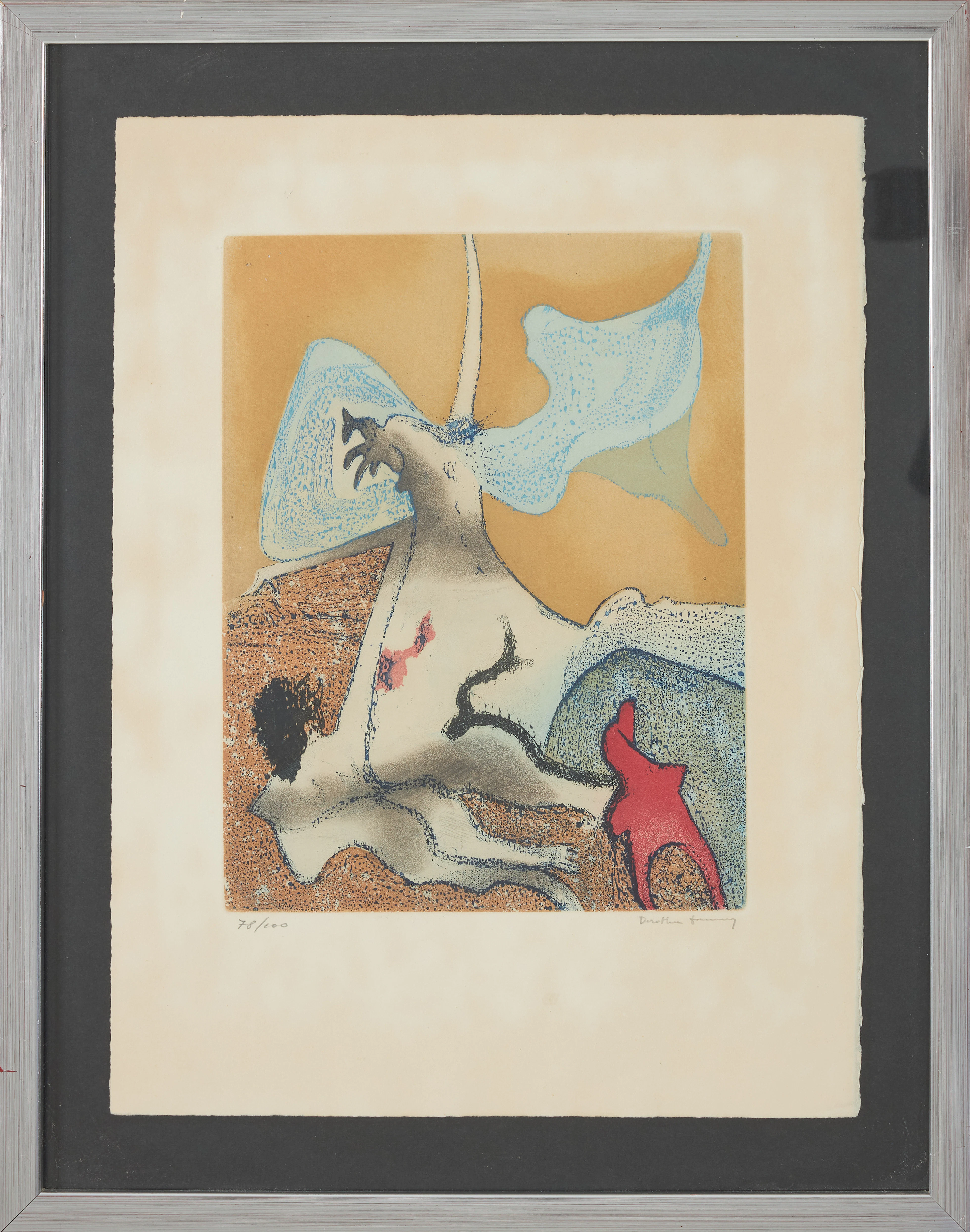 DOROTHEA TANNING, 1910-2012. "Hommage to Max Ernst", färglitografi