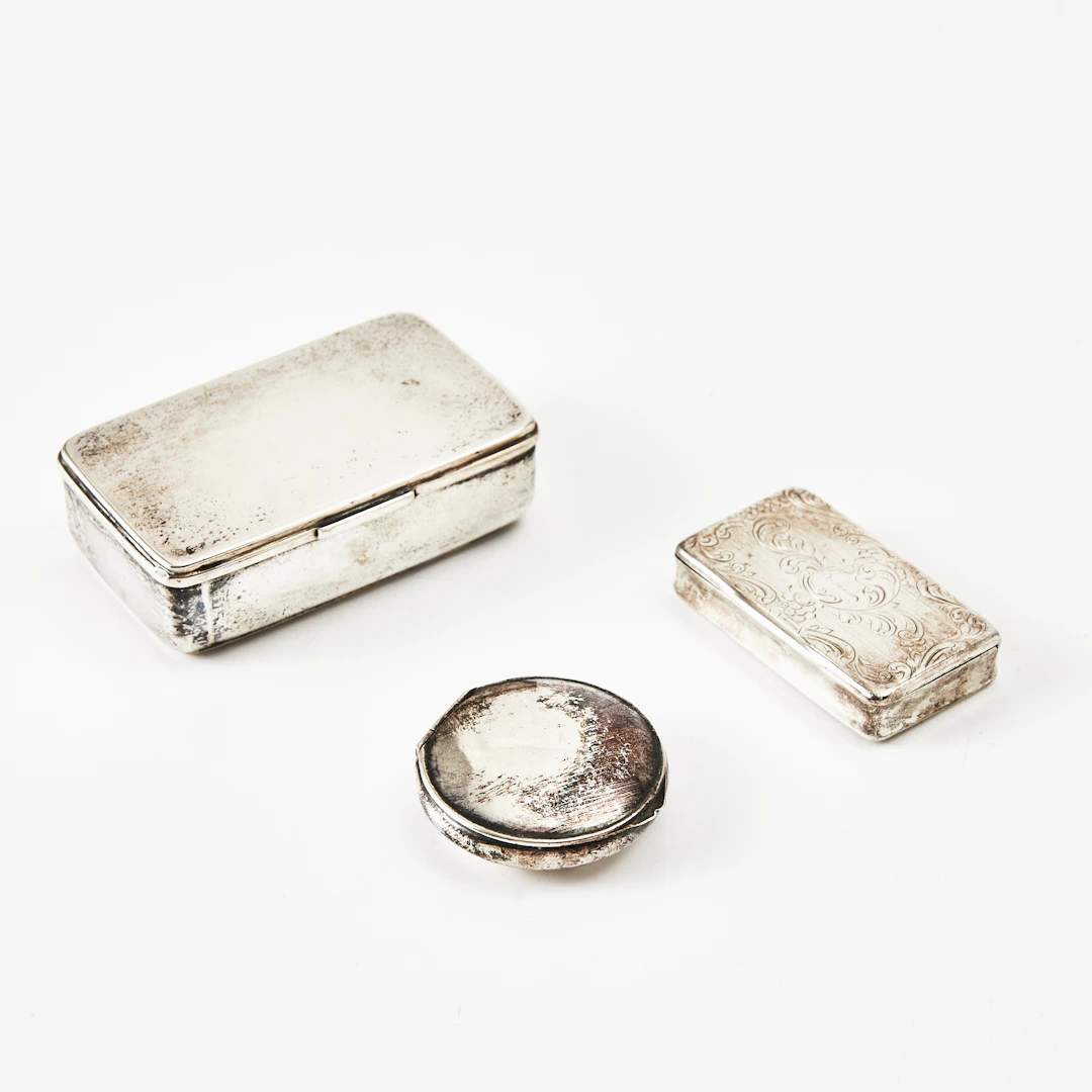 ASKAR med lock, 3 st., silver.