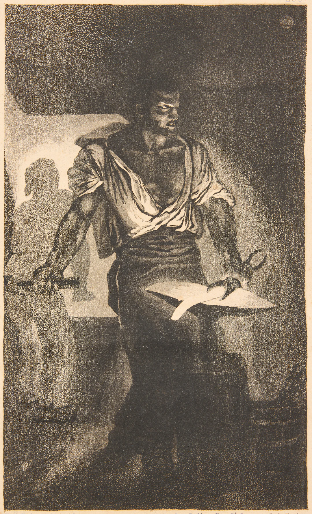 EUGÈNE DELACROIX. "Un Forgeron".