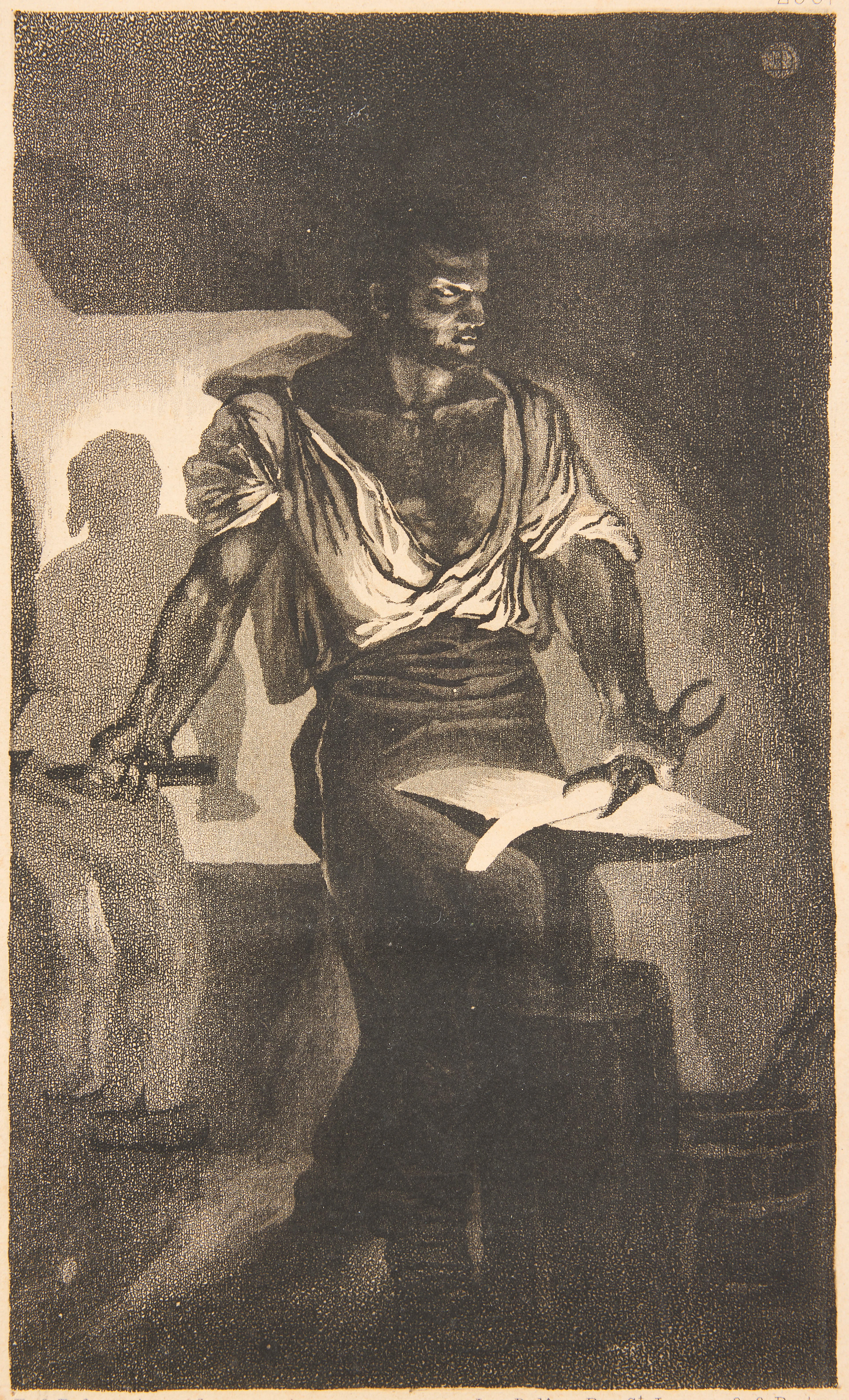 EUGÈNE DELACROIX. "Un Forgeron".