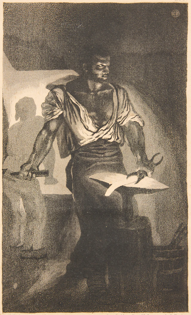 EUGÈNE DELACROIX. "Un Forgeron".
