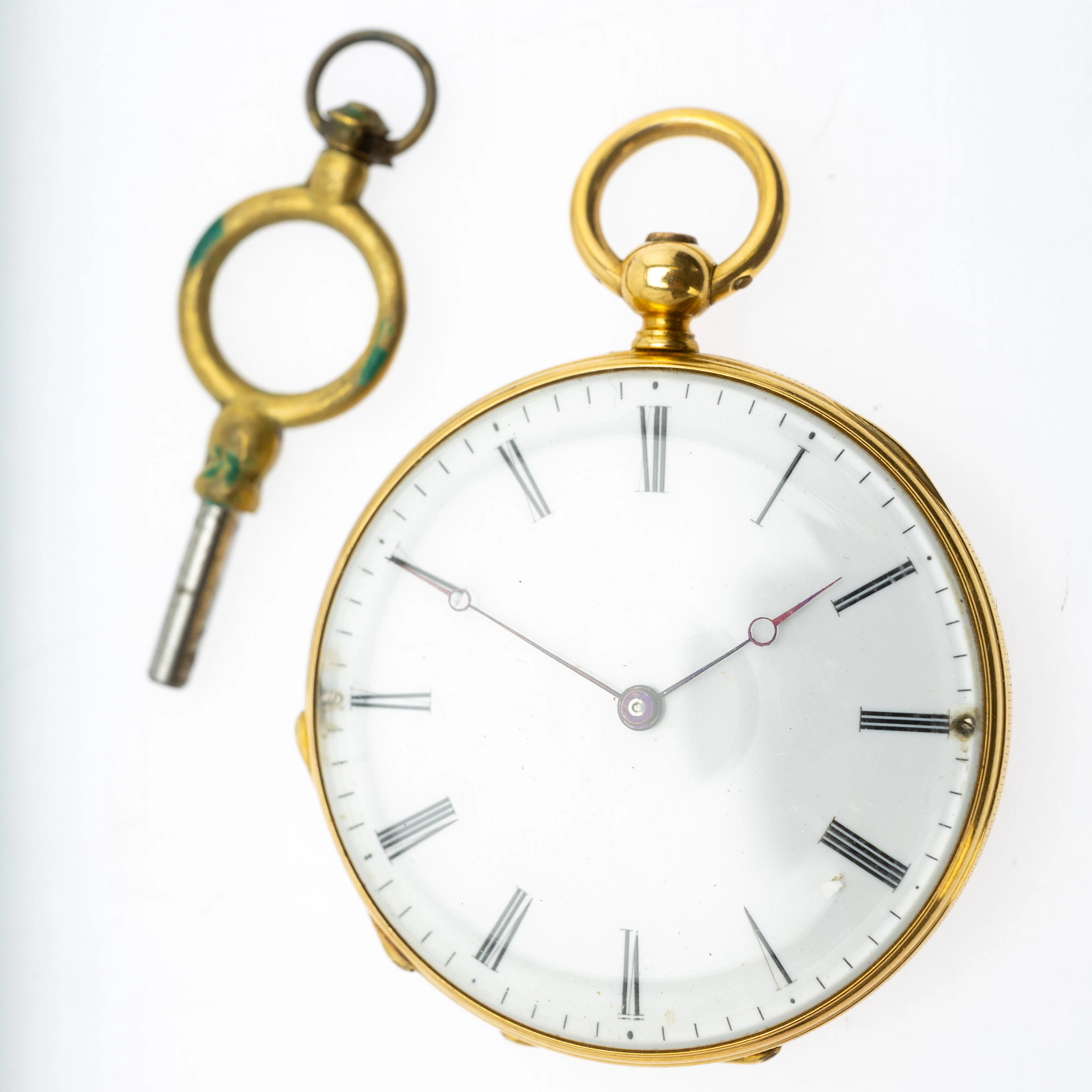 750er Gold Taschenuhr.