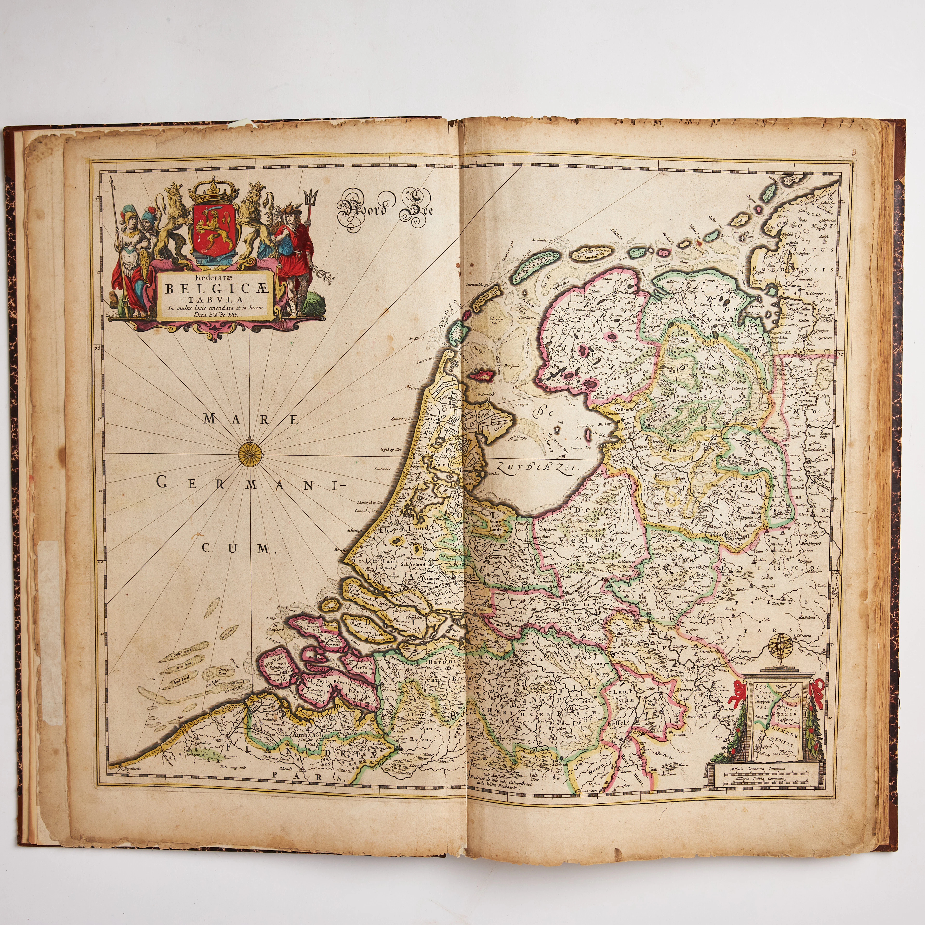 DE WIT - COMPOSITE ATLAS OF THE NETHERLANDS - LOW COUNTRIES, 24 MAPS