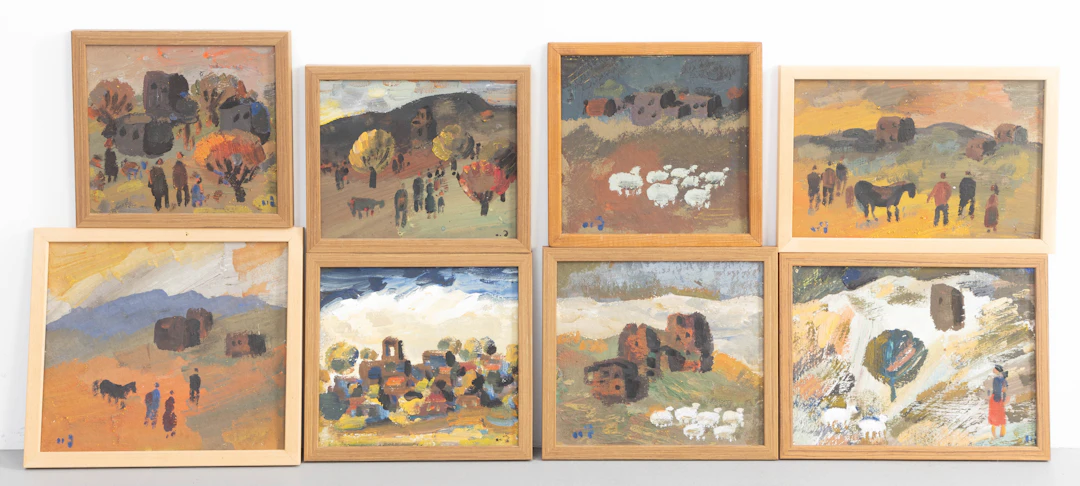TENGIZ MIRZASHVILI (1934-2008). Sammlung kleine Landschaften (8).