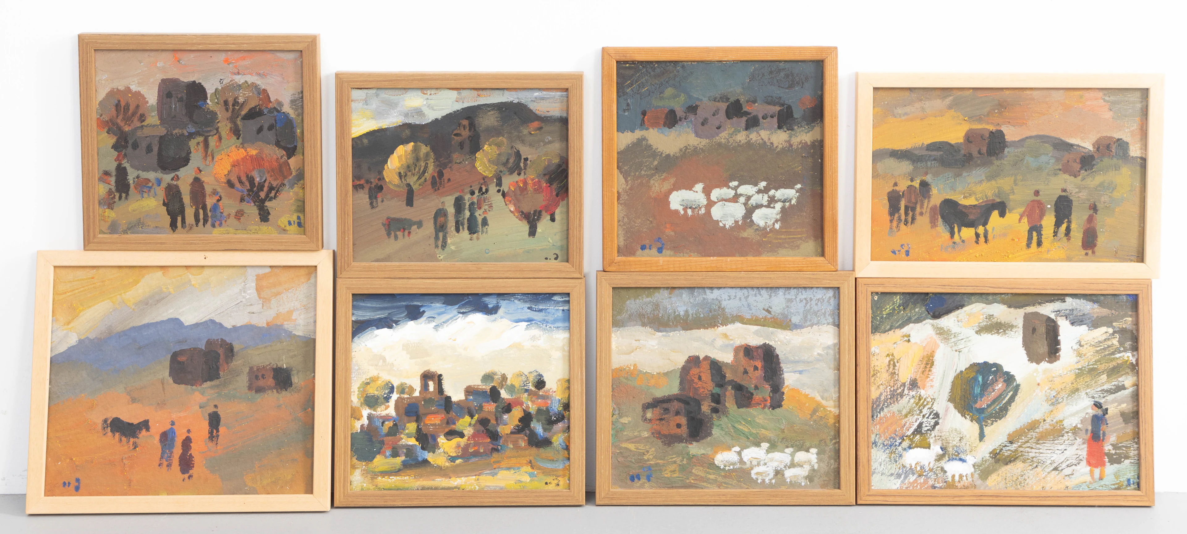 TENGIZ MIRZASHVILI (1934-2008). Sammlung kleine Landschaften (8).