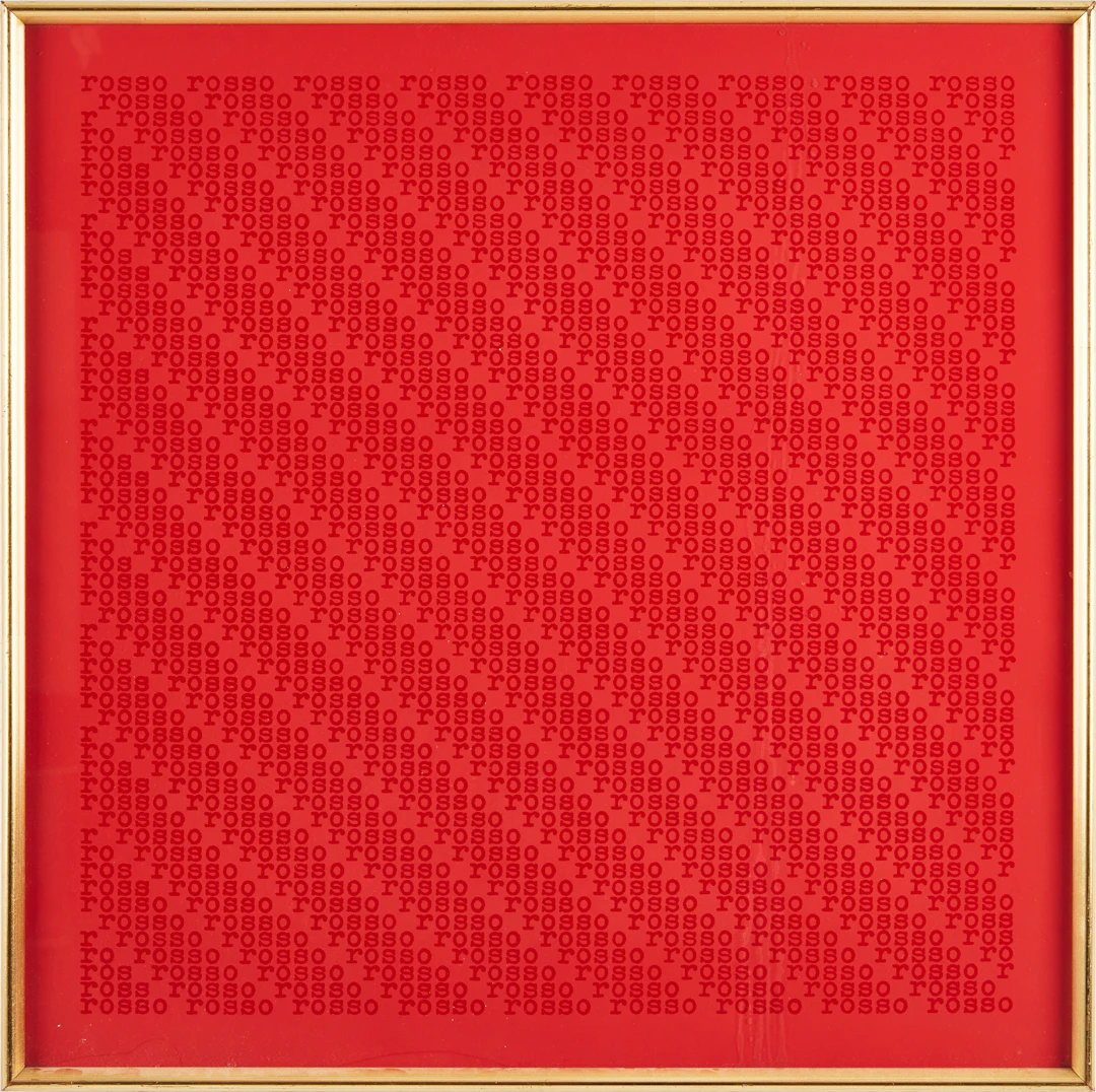 MAURIZIO NANNUCCI. "Rosso Rosso Rosso", serigrafi, signerad och numrerad