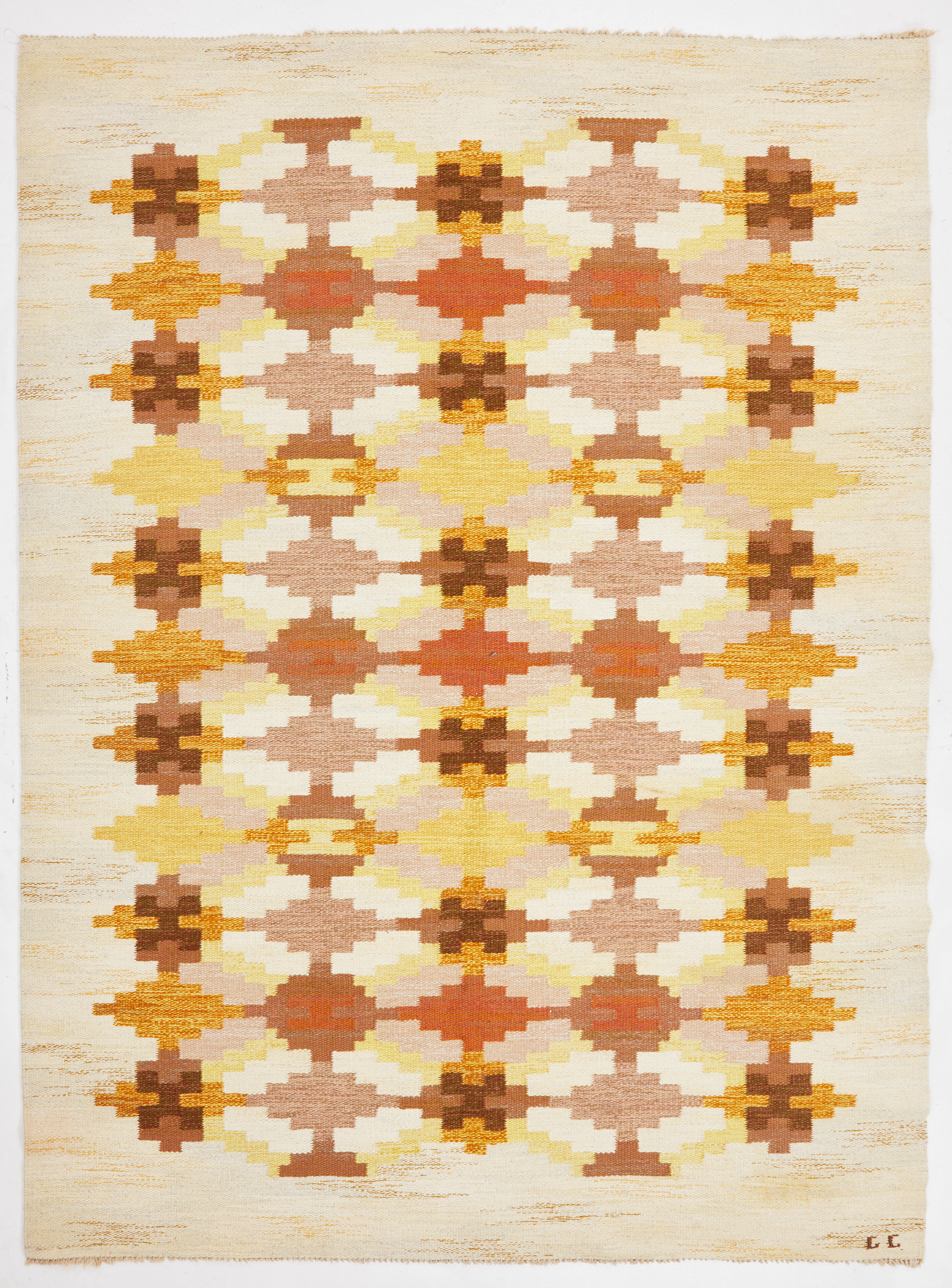 JUDITH JOHANSSON. Matta, "Björkered", rölakan, monogramsignerad, 240x180 cm.