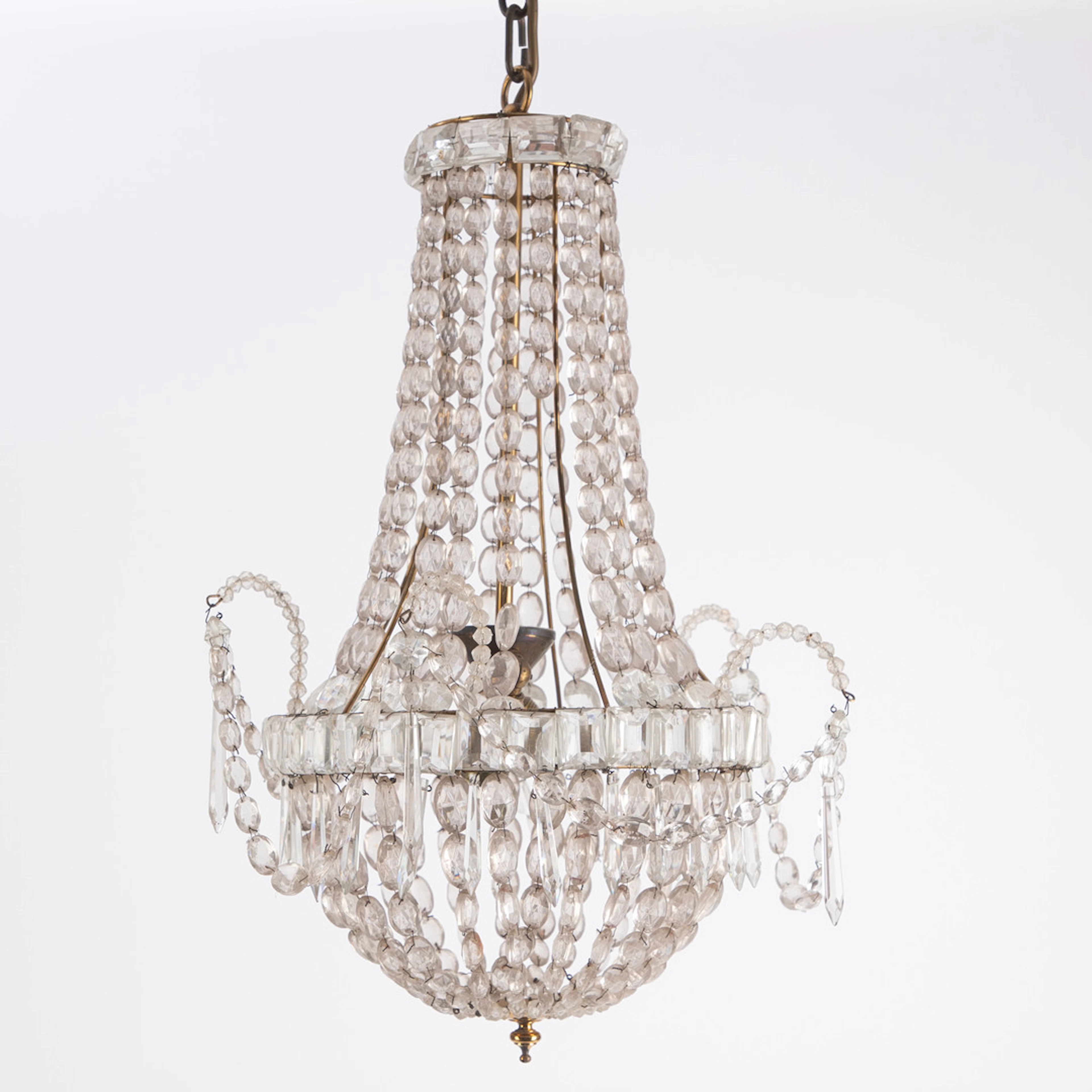 Kleine Prismenkrone, Schweden, um 1900.