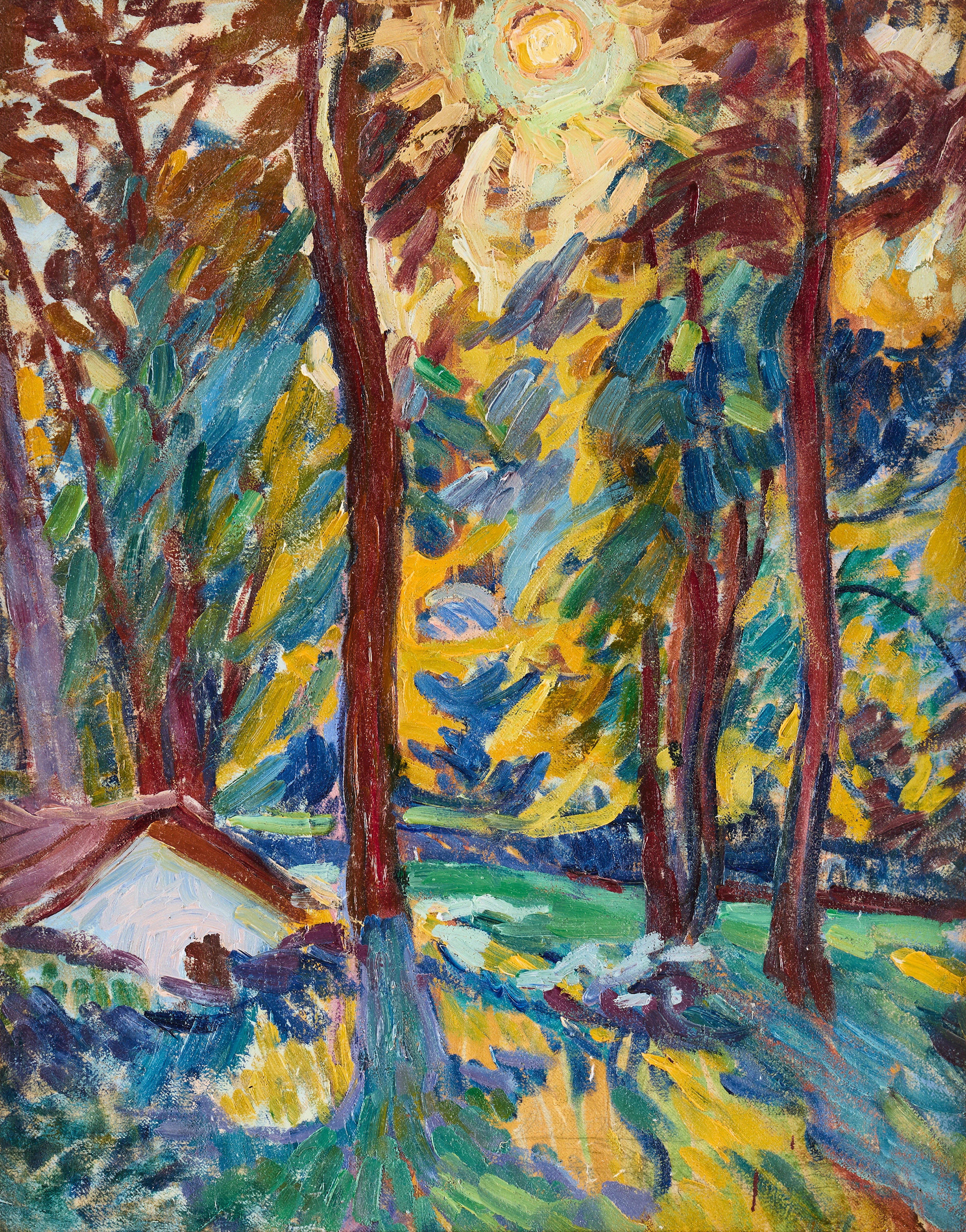 ESTER ALMQVIST. "Sol mellan träd".