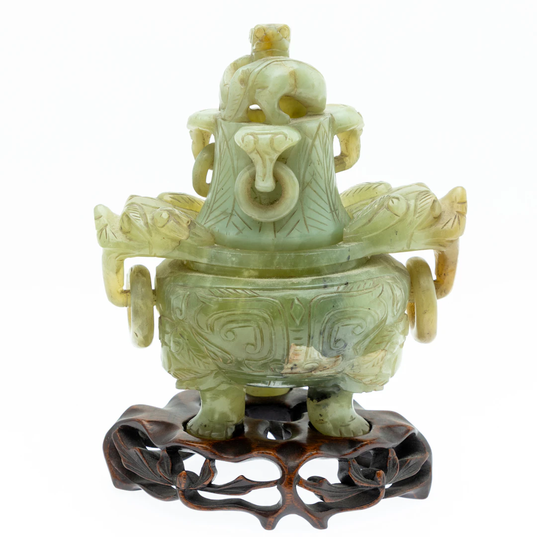 Weihrauchbrenner, Nephrit, China, frühes 20. Jh.