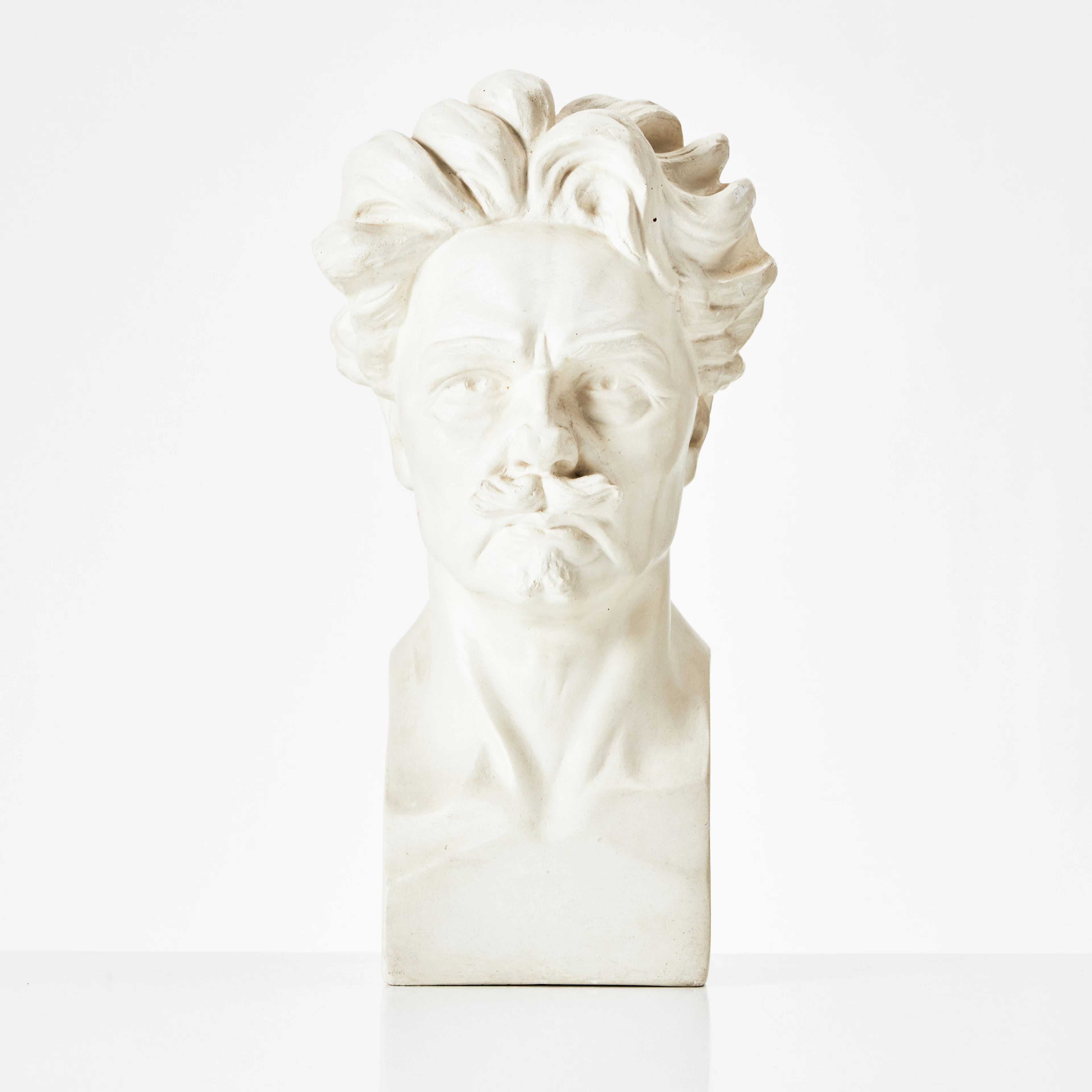 CARL ELDH. EFTER. Byst föreställande August Strindberg, gips.