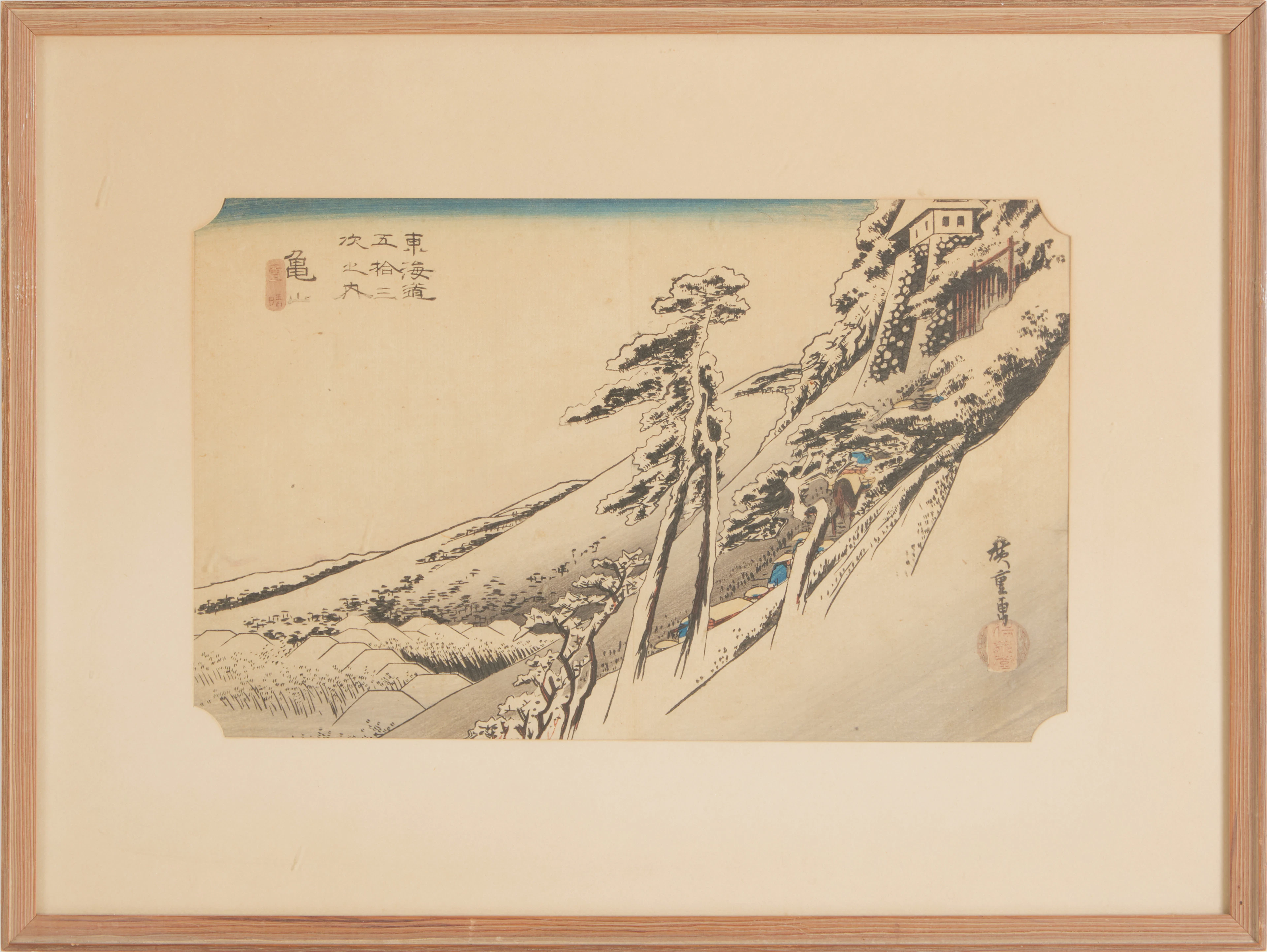 ANDO UTAGAWA HIROSHIGE (1797-1858). "Kameyama: Clear Weather after