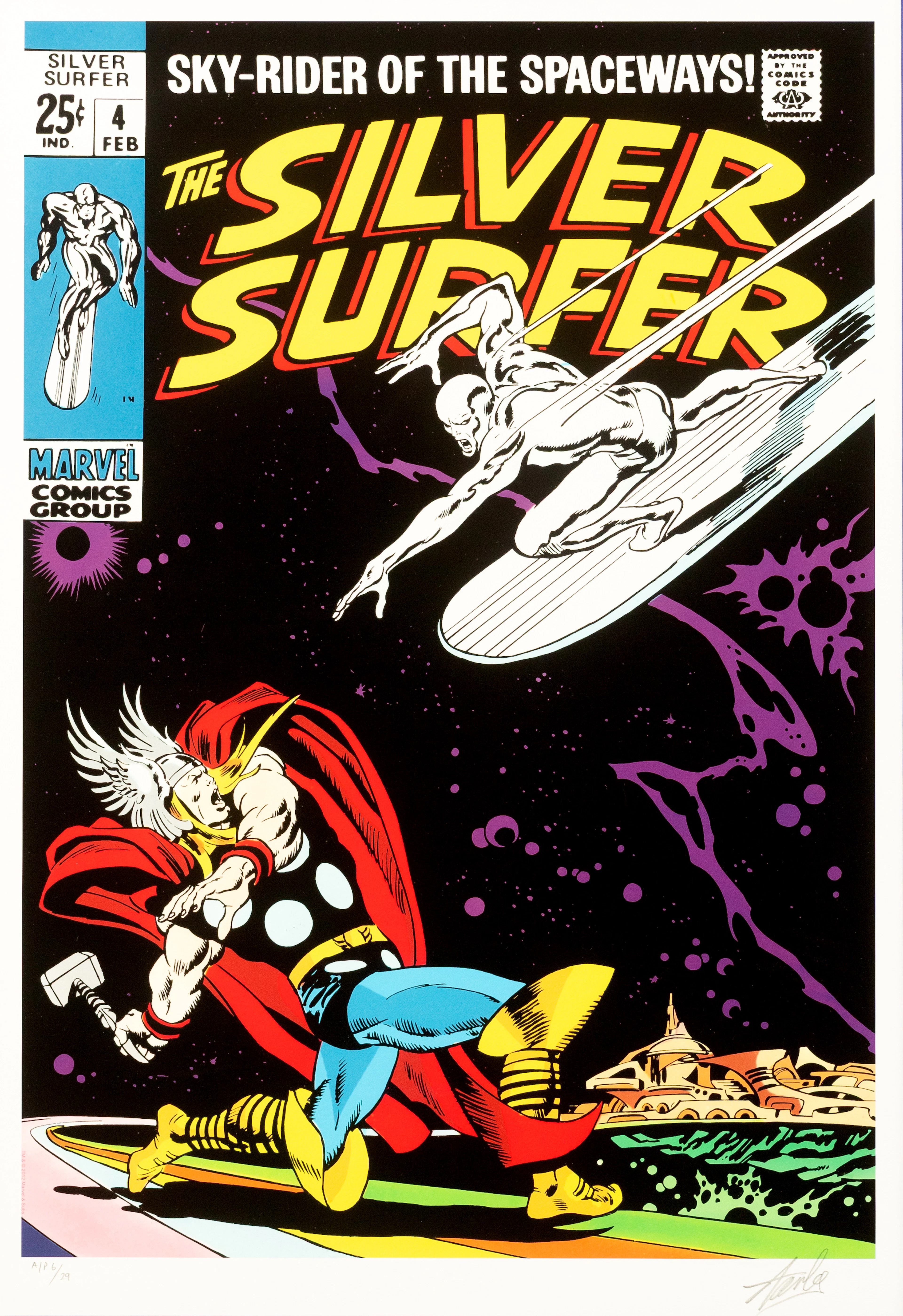 STAN LEE (1922-2018). The Silver Surfer.