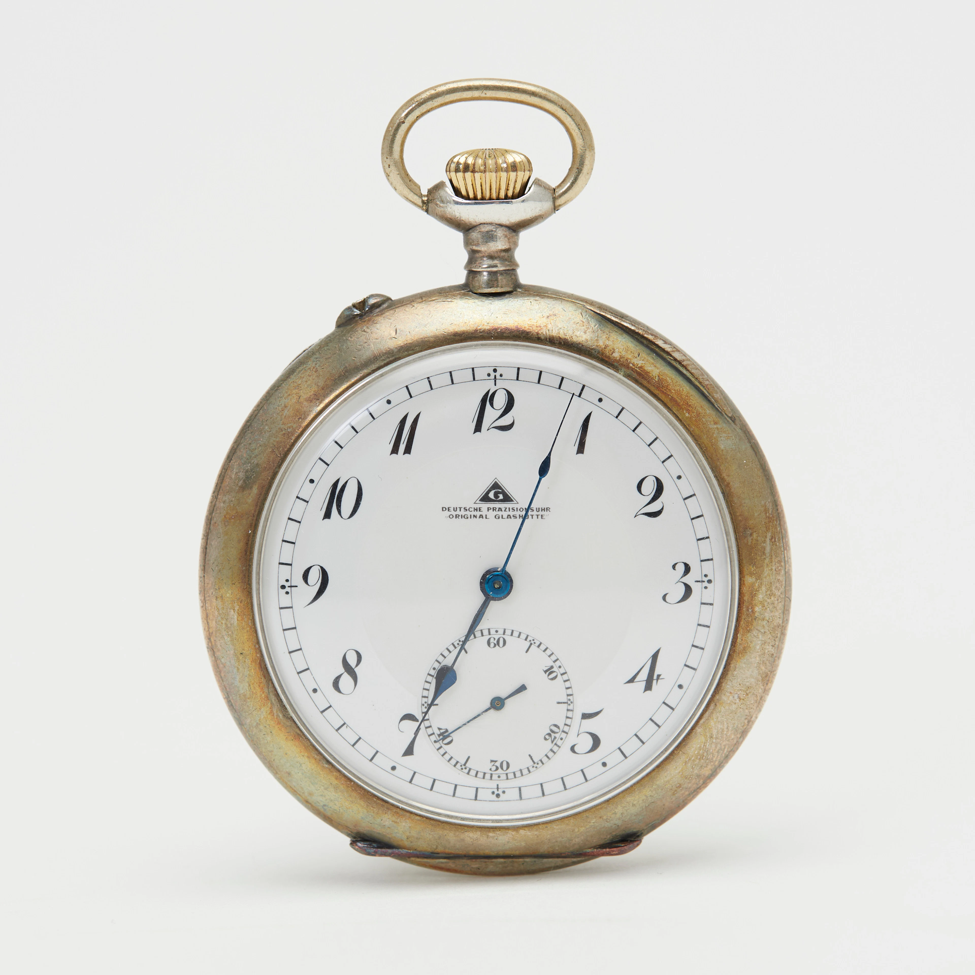 DPUG, GLASHÜTTE. Lépine-Taschenuhr, 900er Silber, um 1918, Deutschland.