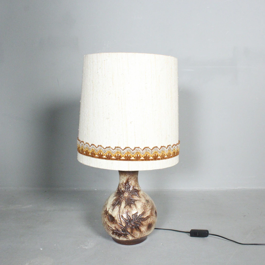 Keramik Bodenlampe/Tischlampe der 1970er.