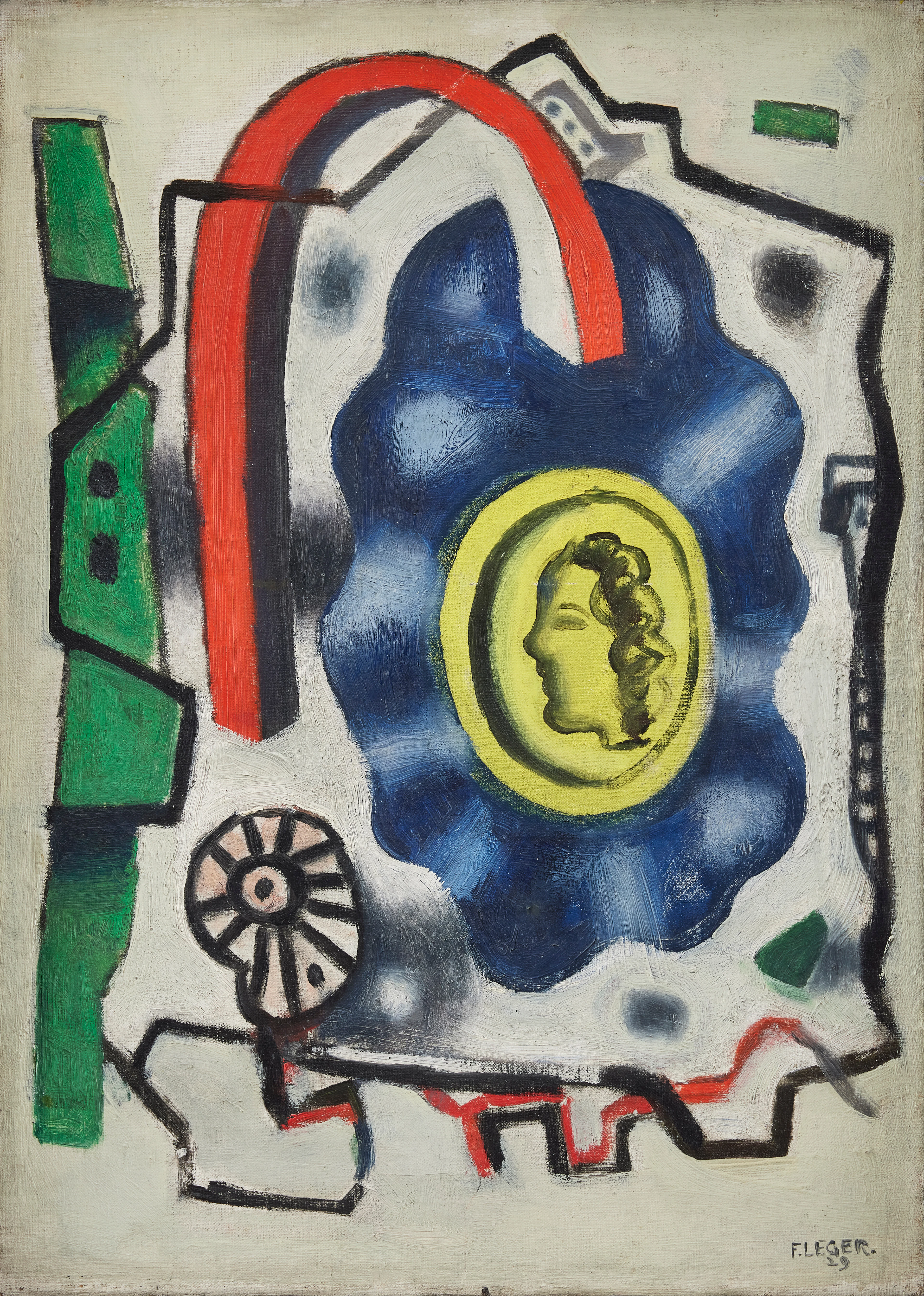 FERNAND LÉGER. Composition (Le médaillon).