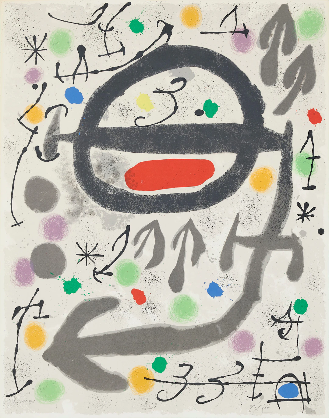 JOAN MIRÓ. "Les Perséides" (plate 3).
