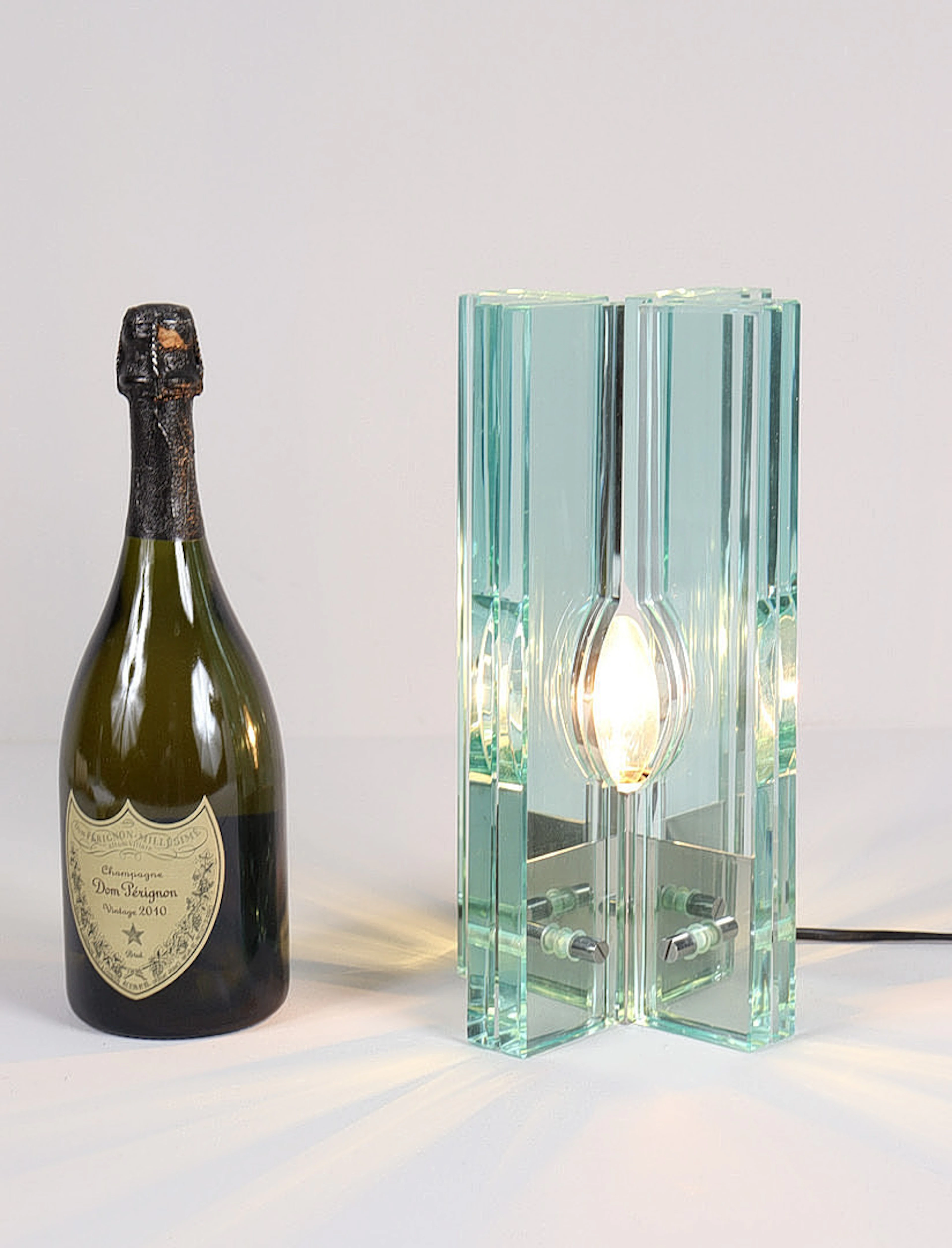 Tischlampe/Glasobjekt von Giorgio Reggiori für Gallotti & Radice