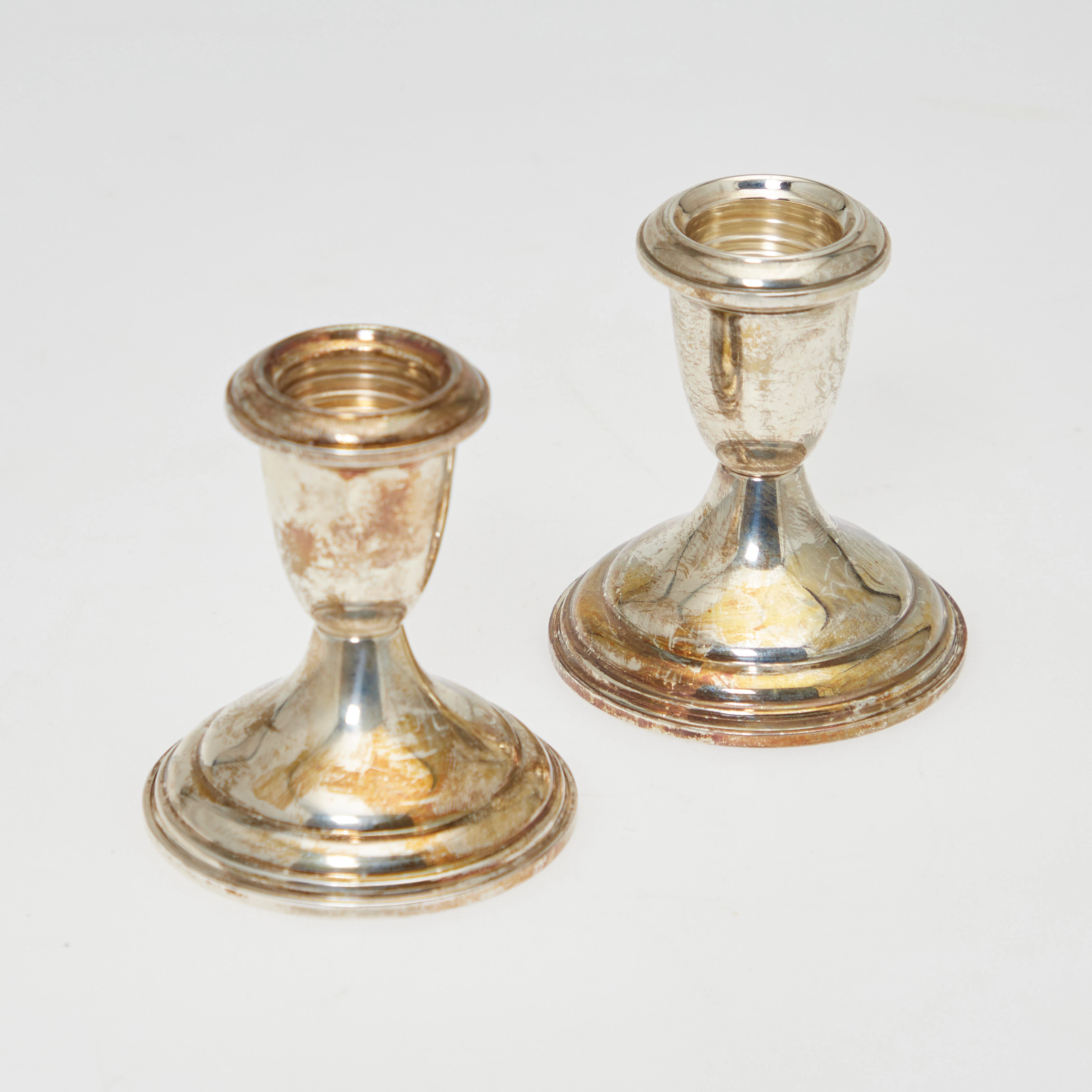Paar Kerzenständer, 925er Silber, England (2).
