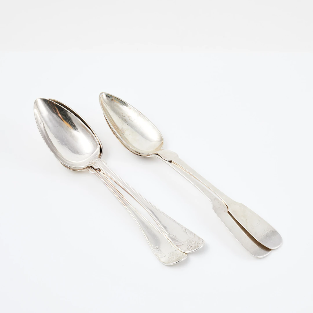 SKEDAR, 4 st, silver, bl.a. Abraham Edborg, 17/1800-tal.