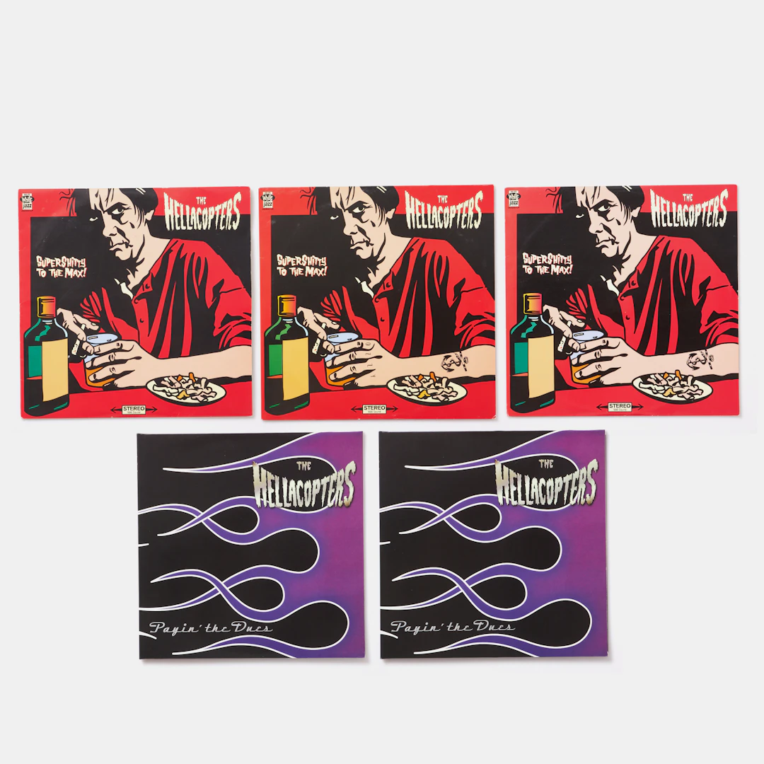 THE HELLACOPTERS, samling 5 LPs, 3 styck "Supershitty to the max!"