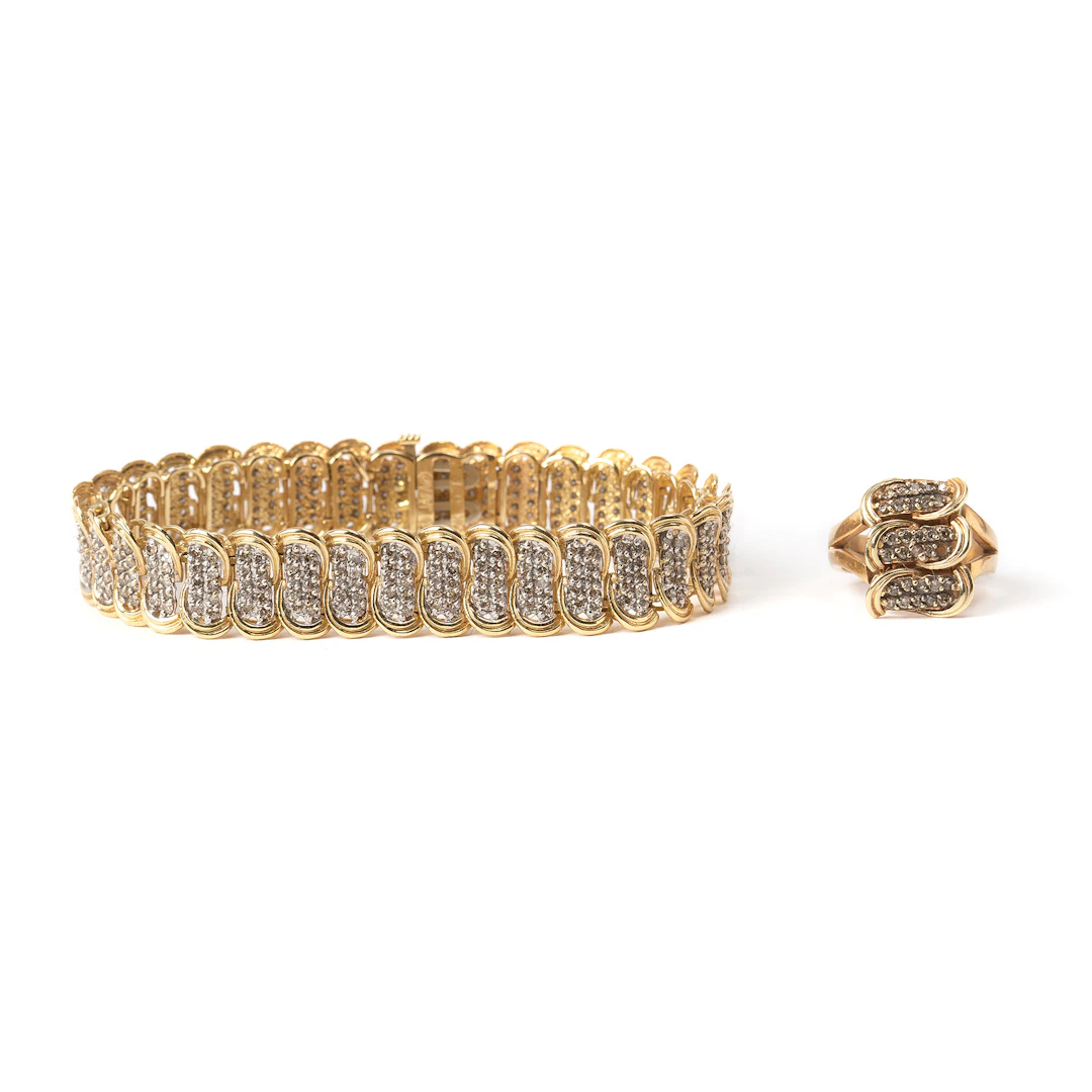 RING och ARMBAND, 10K och 18K guld med diamanter, Martin Johansson