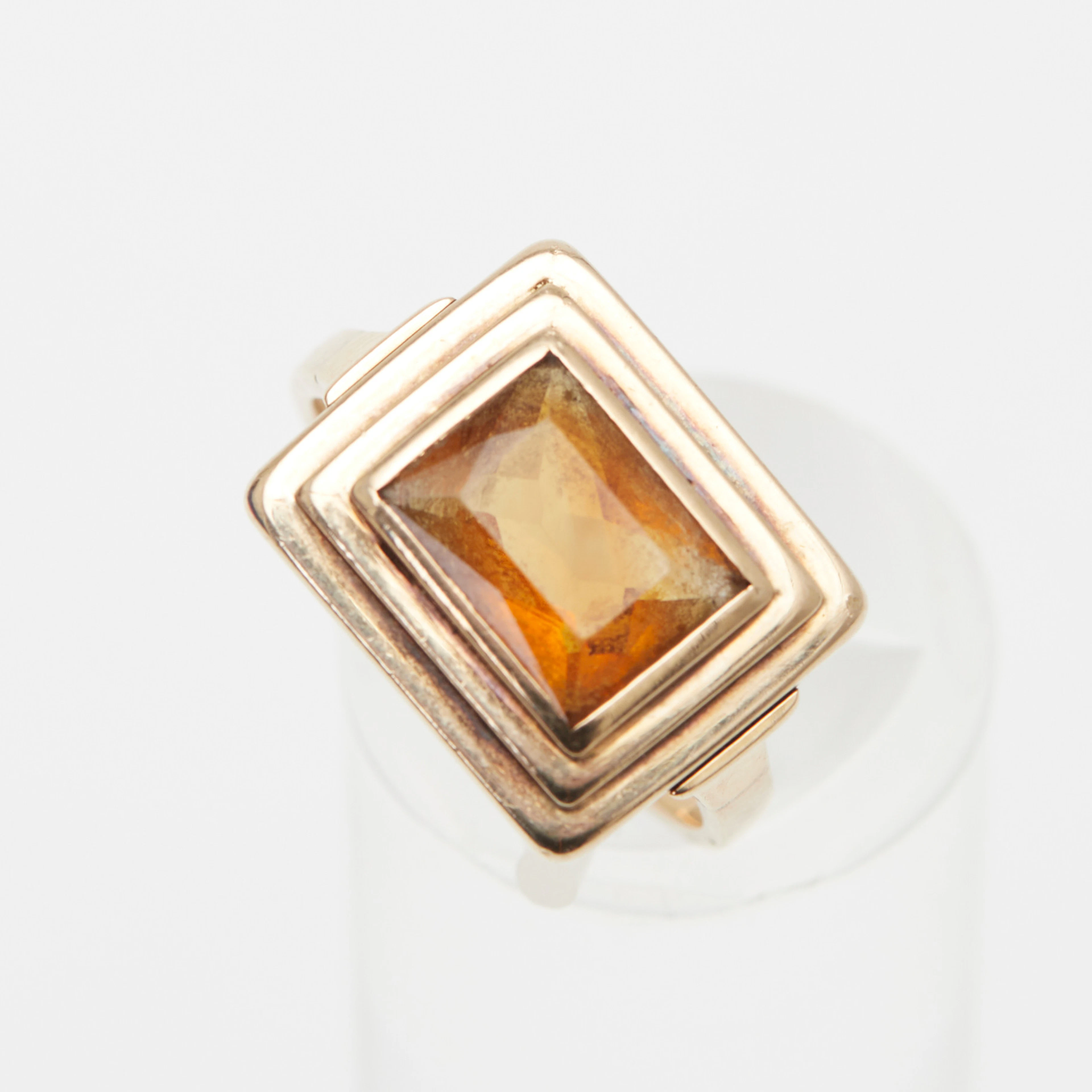 Ring, 585er Gelbgold, Citrin.
