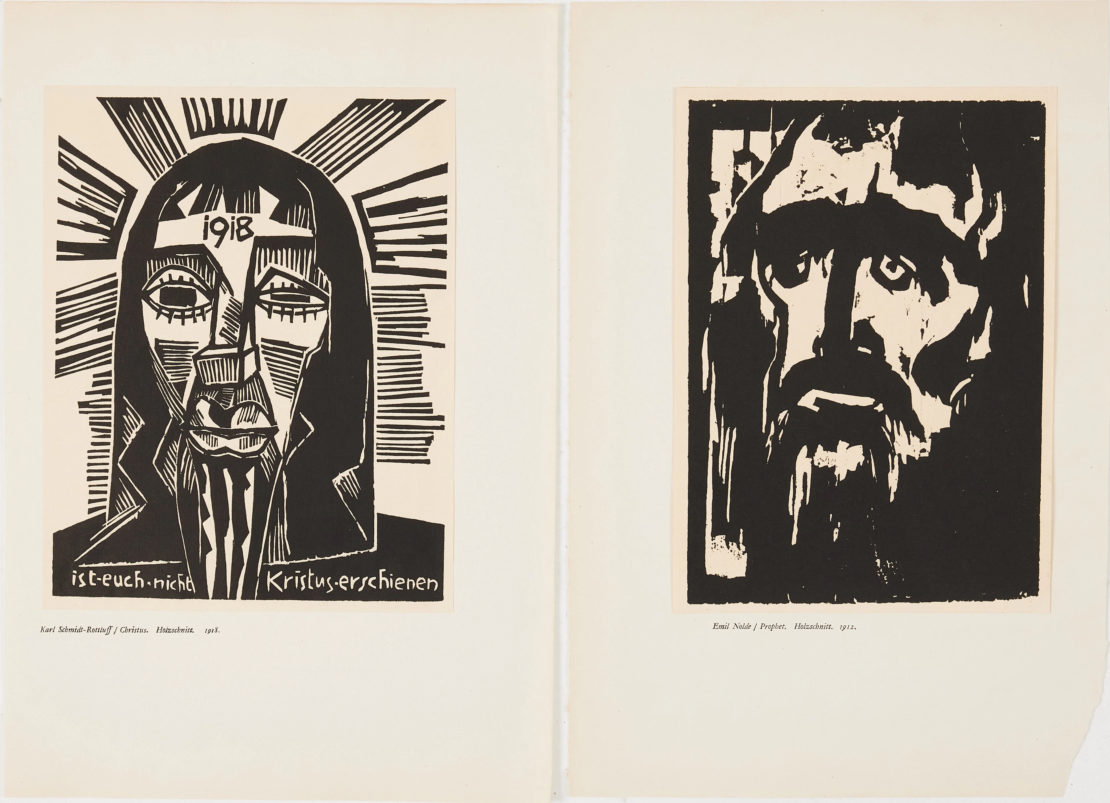 KARL SCHMIDT-ROTTLUFF. Efter. "Christus" och "Prophet", klichétryck