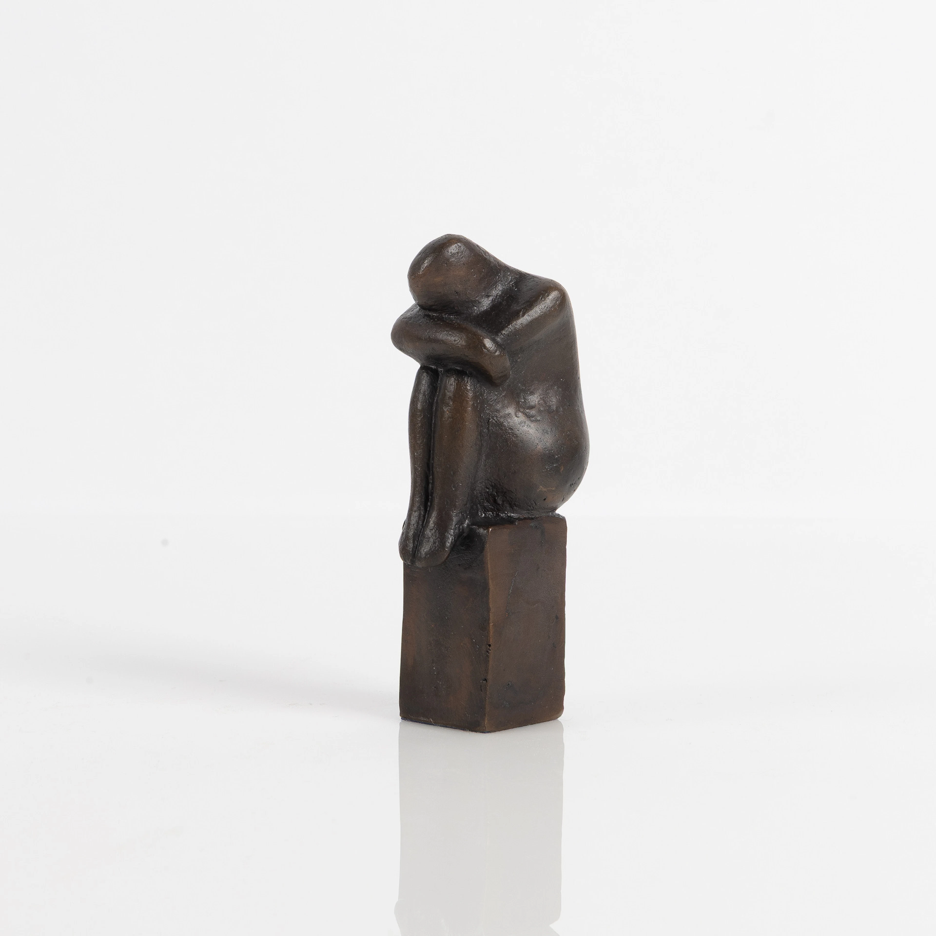 LISA LARSON. "Meditation"/"Tänkaren", skulptur, brons, Galleri Scandia