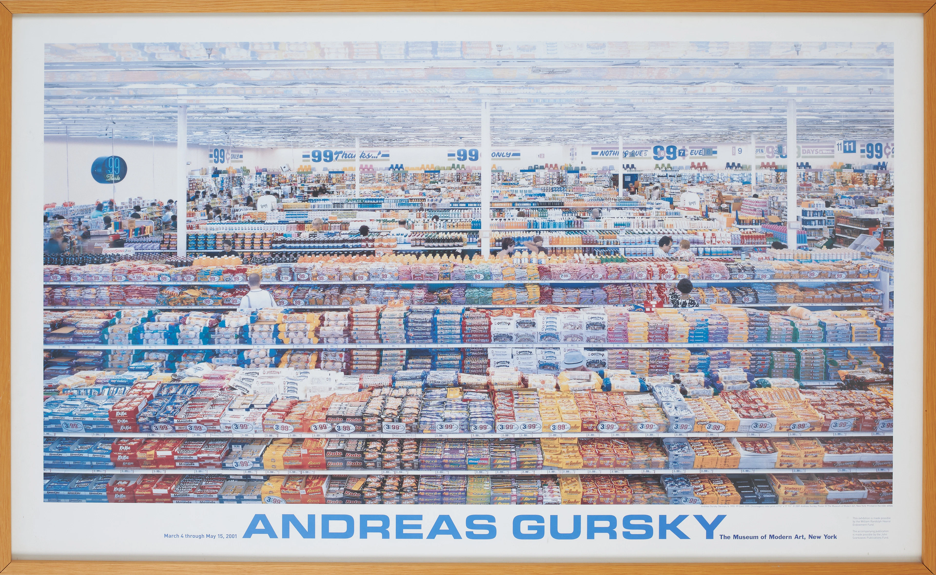 ANDREAS GURSKY. Efter. affisch, "99 Cent", Museum of Modern Art (MoMA)
