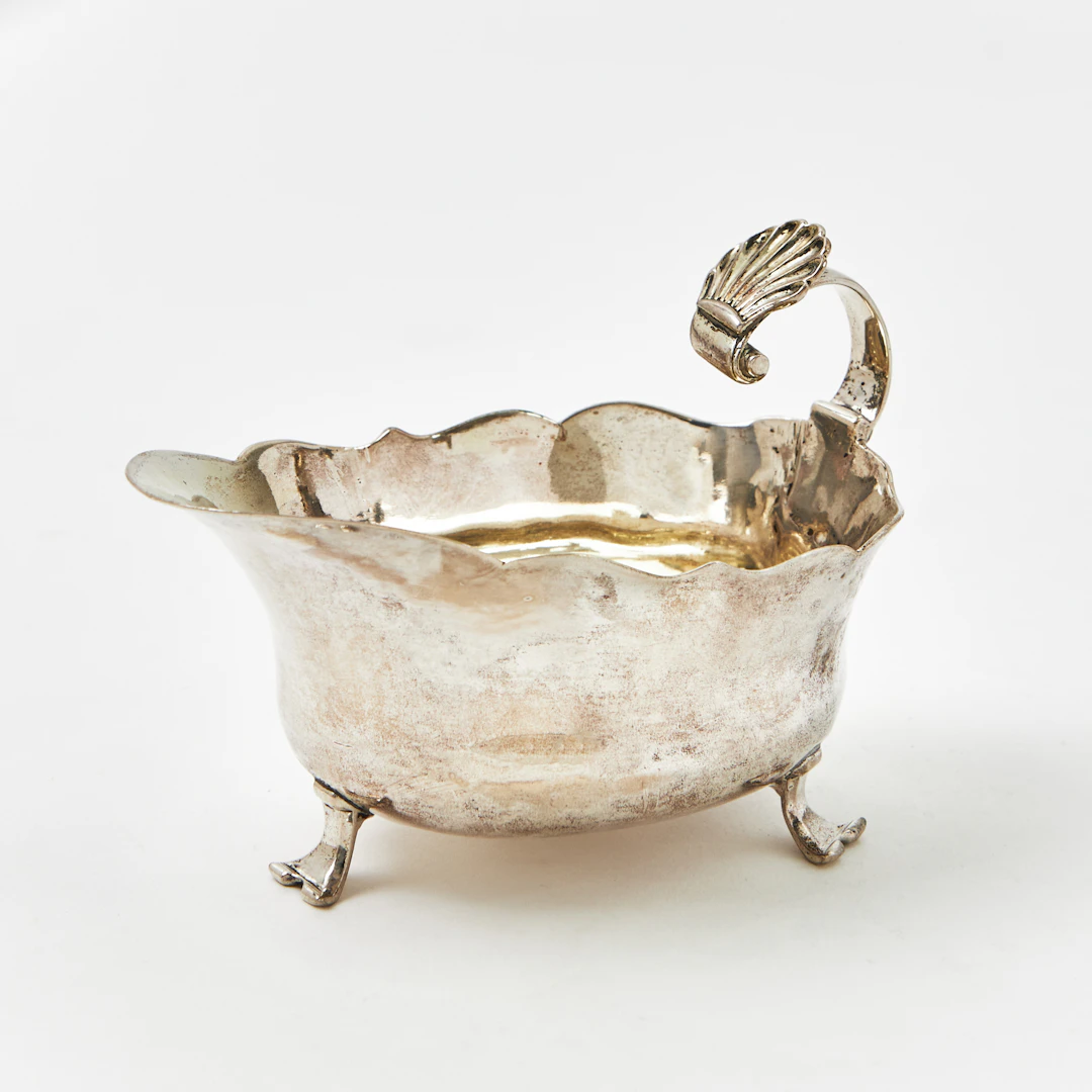IKLAS LUND. Gräddsnäcka, silver, Stockholm 1753. Senbarock.