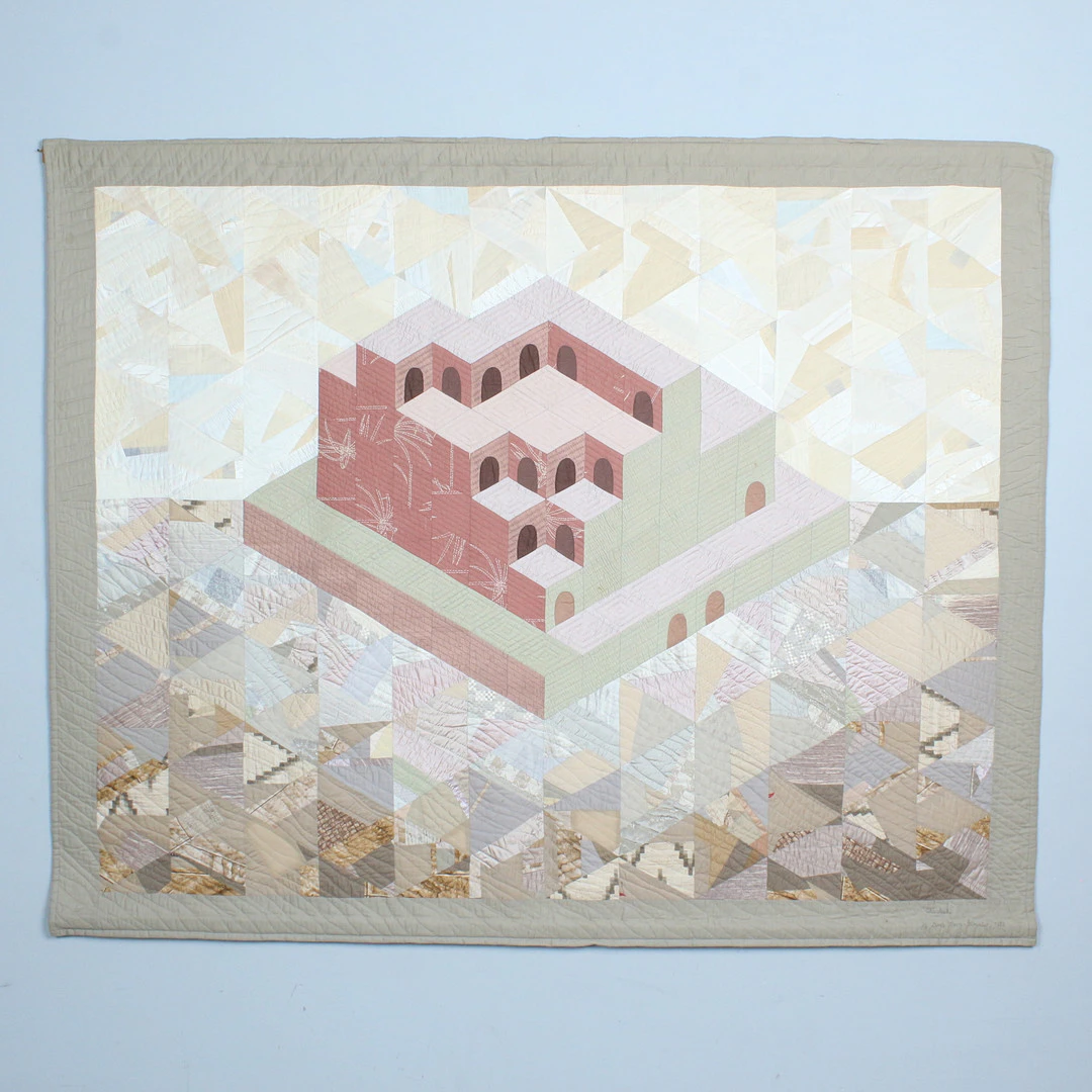 DORLE STERN-STRAETER (* 1939). Quilt, '' Kasbah '' (1985).