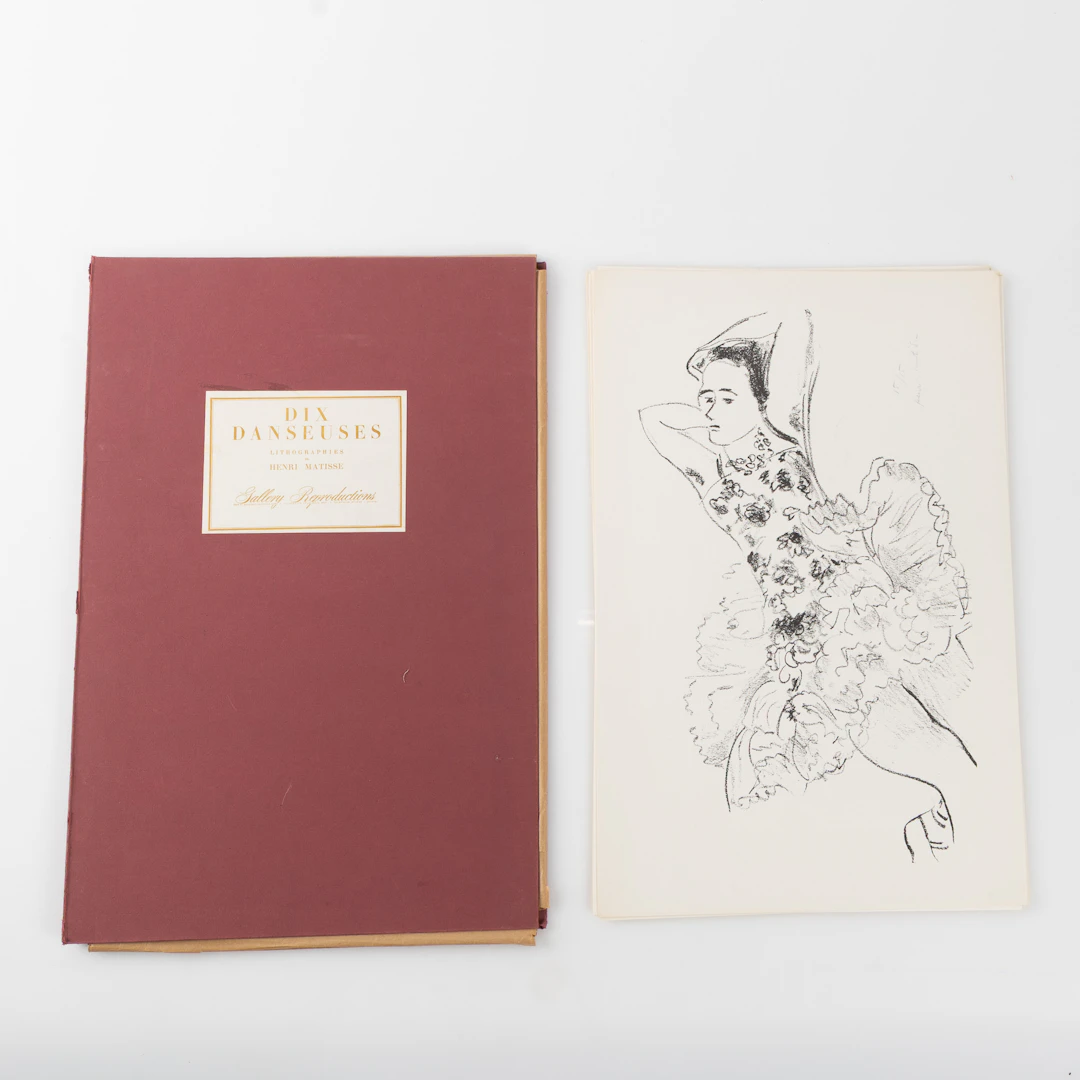 HENRI MATISSE. Mapp, "Dix Danseuses", 10 litografier, signerade i