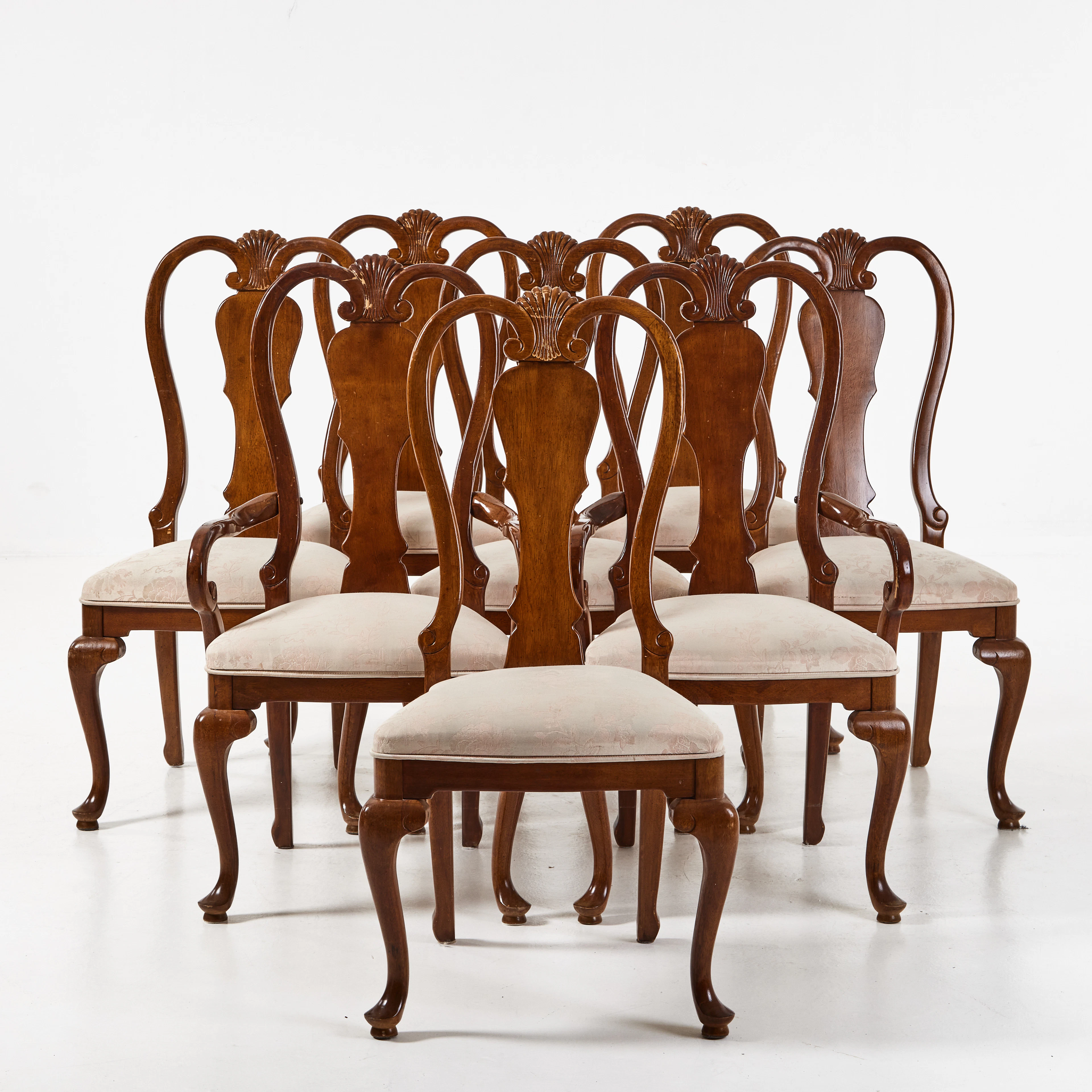 STOLAR, KARMSTOLAR, 6+2 st., bok, Universal Furniture, omkring år