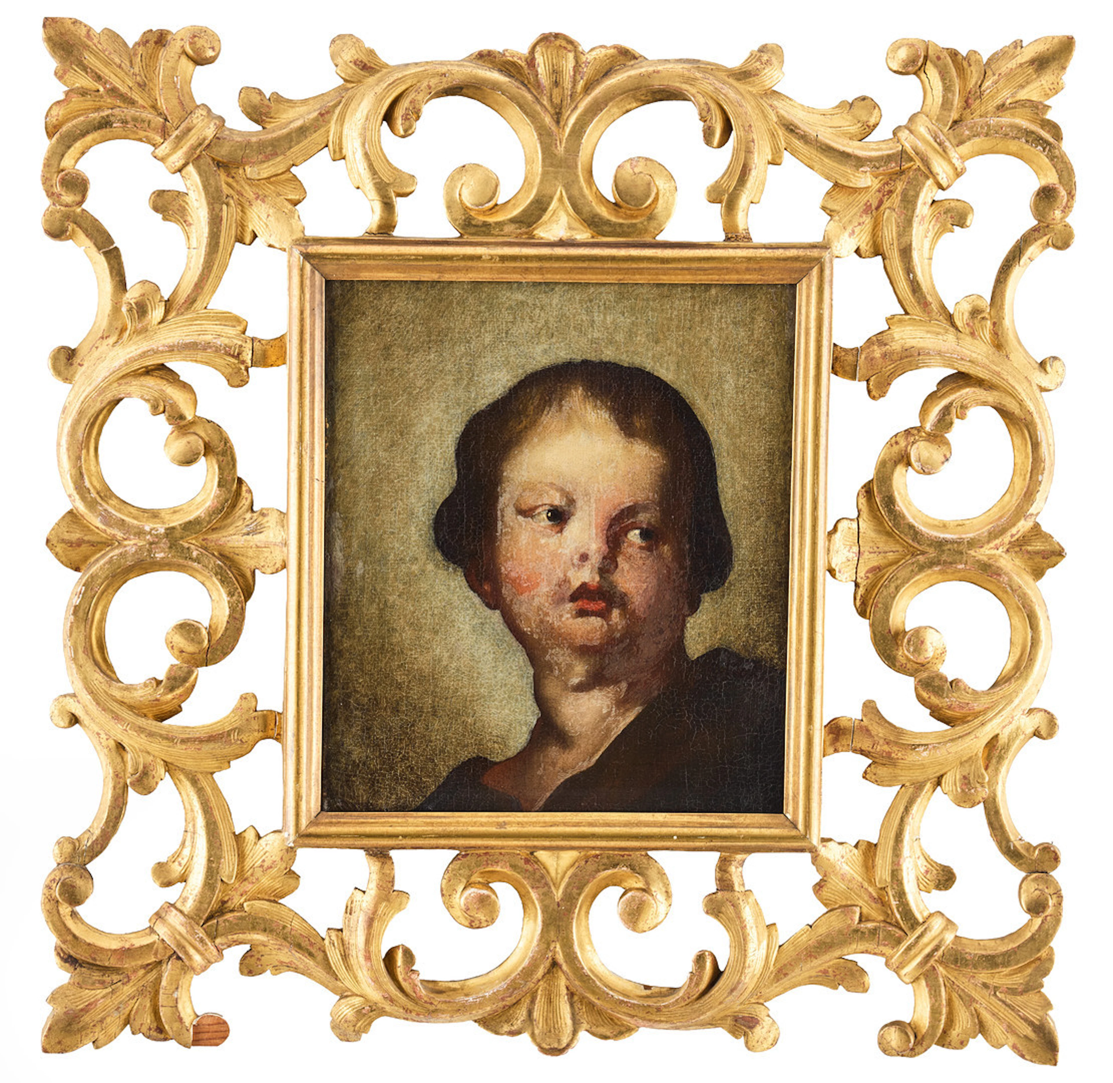 ANTHONY VAN DYCK (1599-1641). Efter, 1700-tal. Studie av ett pojkhuvud.