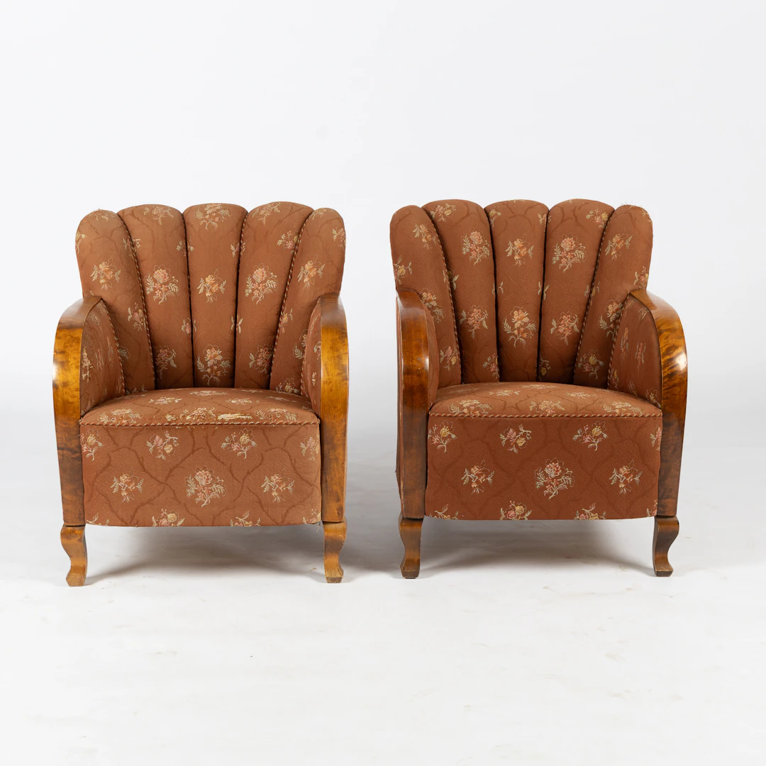 FÅTÖLJER, ett par, Swedish modern, 1940-tal.