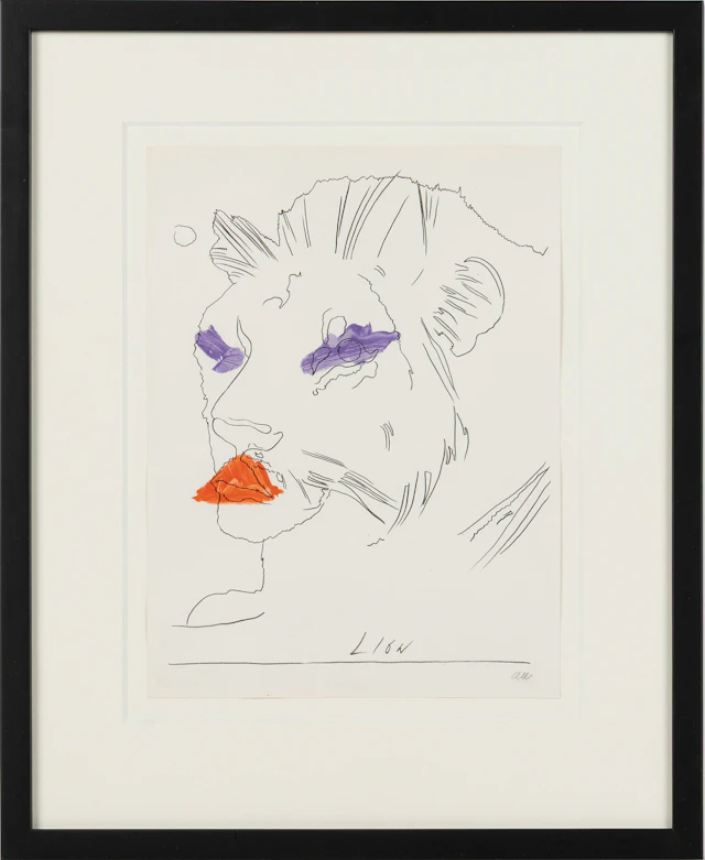 ANDY WARHOL. "Lion", Offset litografi.