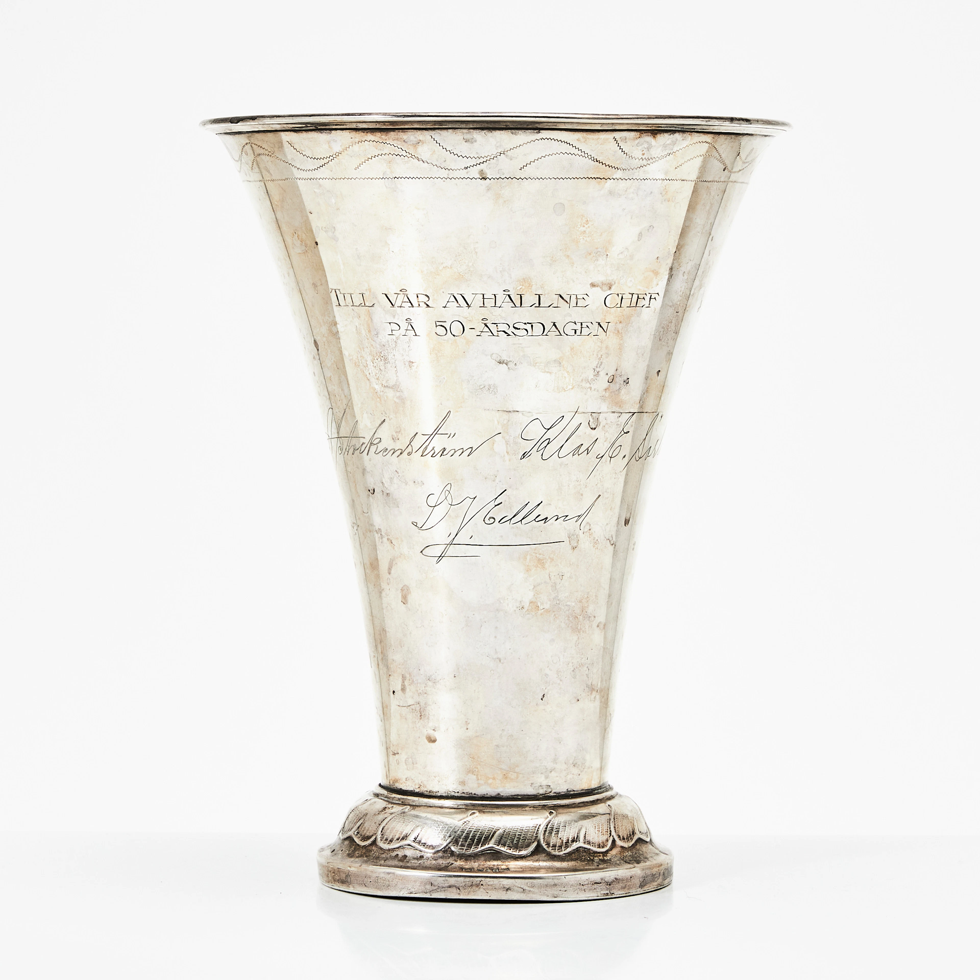 SILVERVARUFABRIKEN J GRÖNROOS, pokal, silver, 1932, Kristianstad.