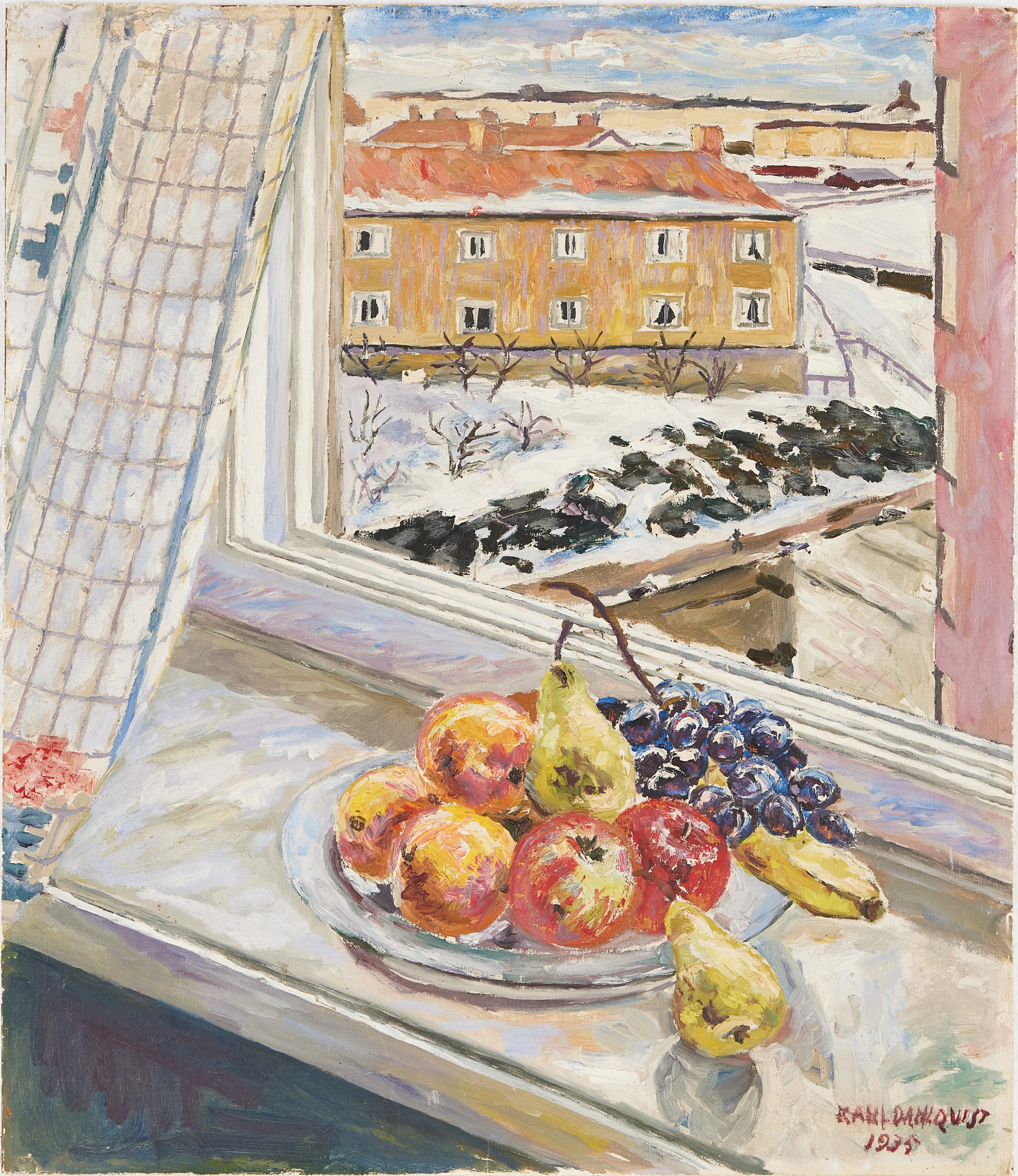 KARL DAHLQVIST. Fruktstilleben, vinter.