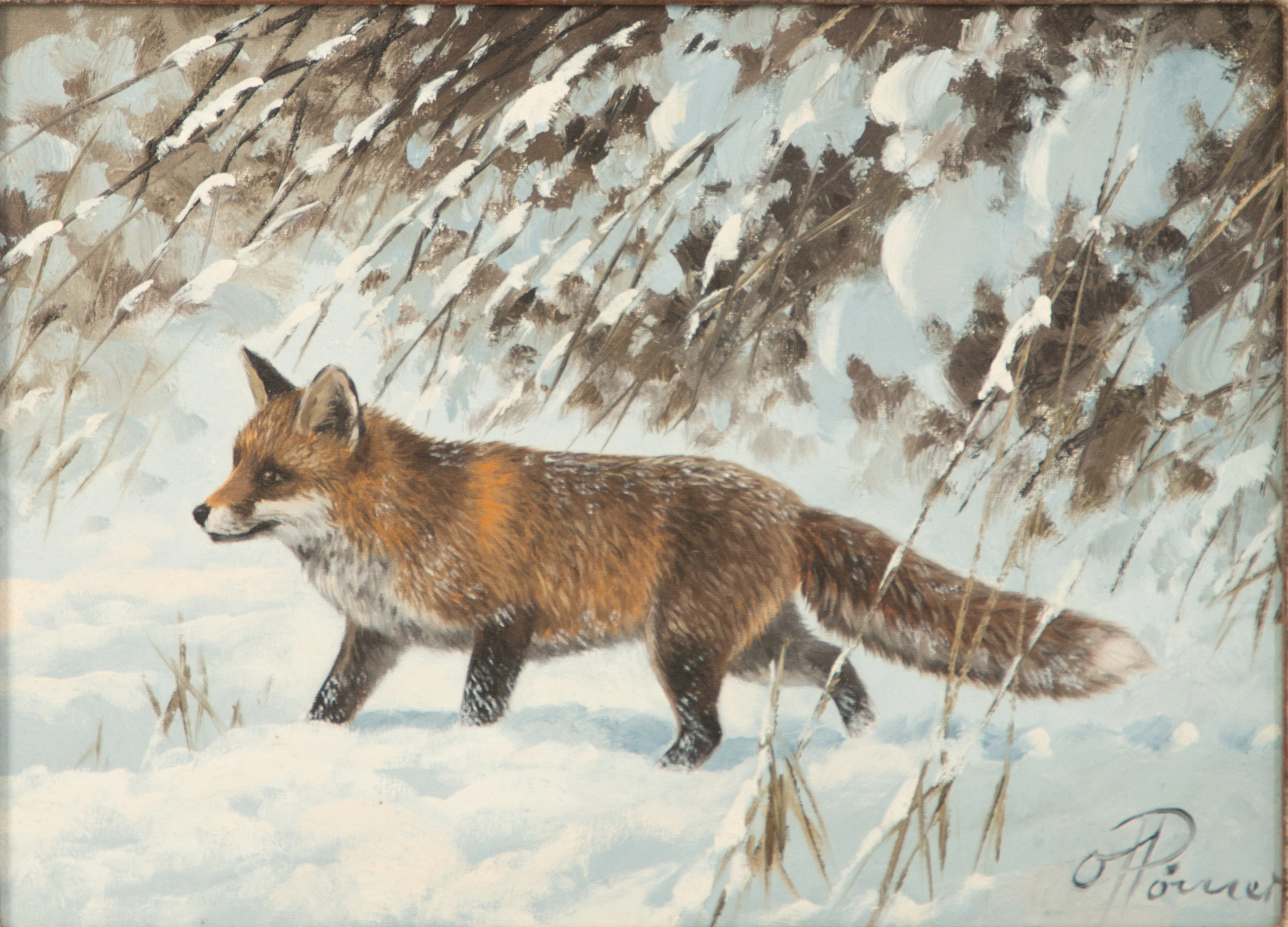 OSWALD RÖMER (1938-1998). Fuchs in Winterlandschaft.