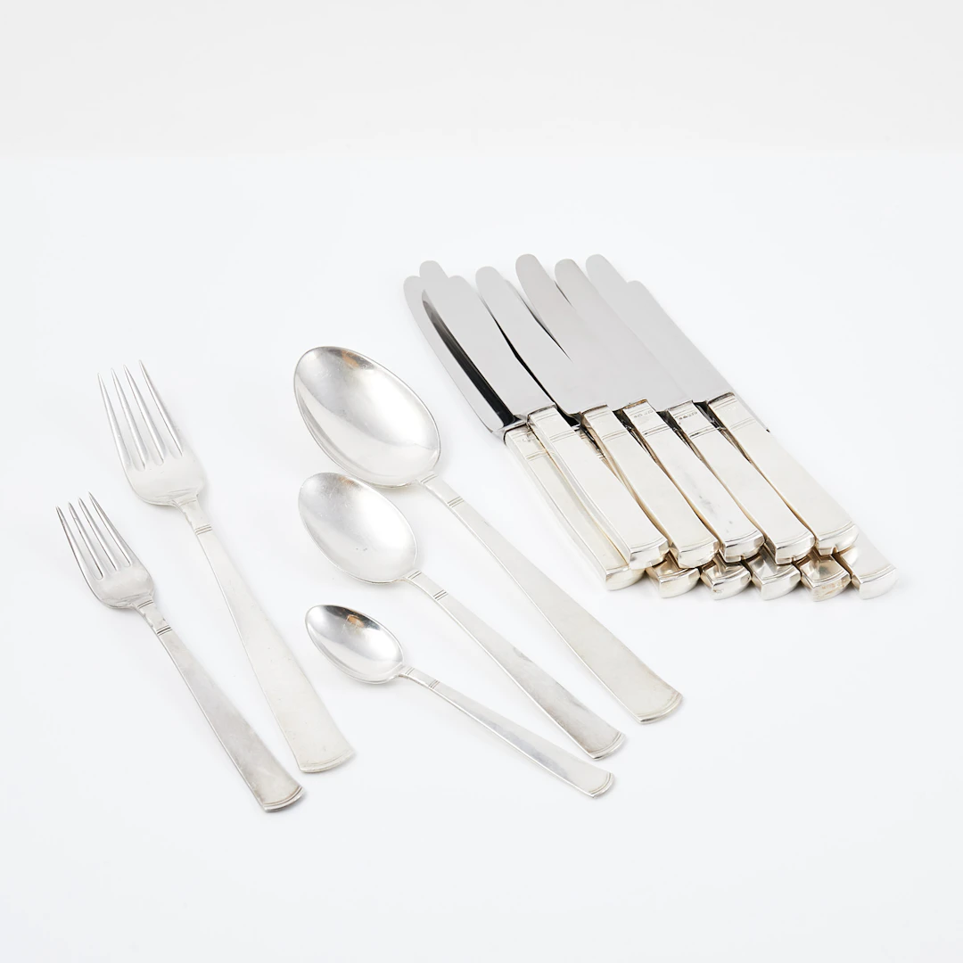 BESTICKDELAR. 16 dlr, silver, "Rosenholm", Guldsmedsaktiebolaget