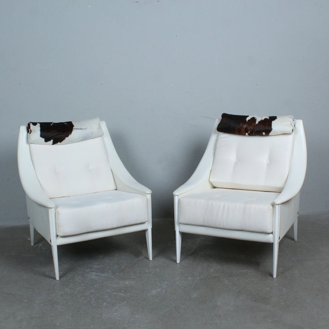 GIO PONTI. Poltrona Frau, Paar Sessel / Lounge Chairs, Modell 'Dezza'
