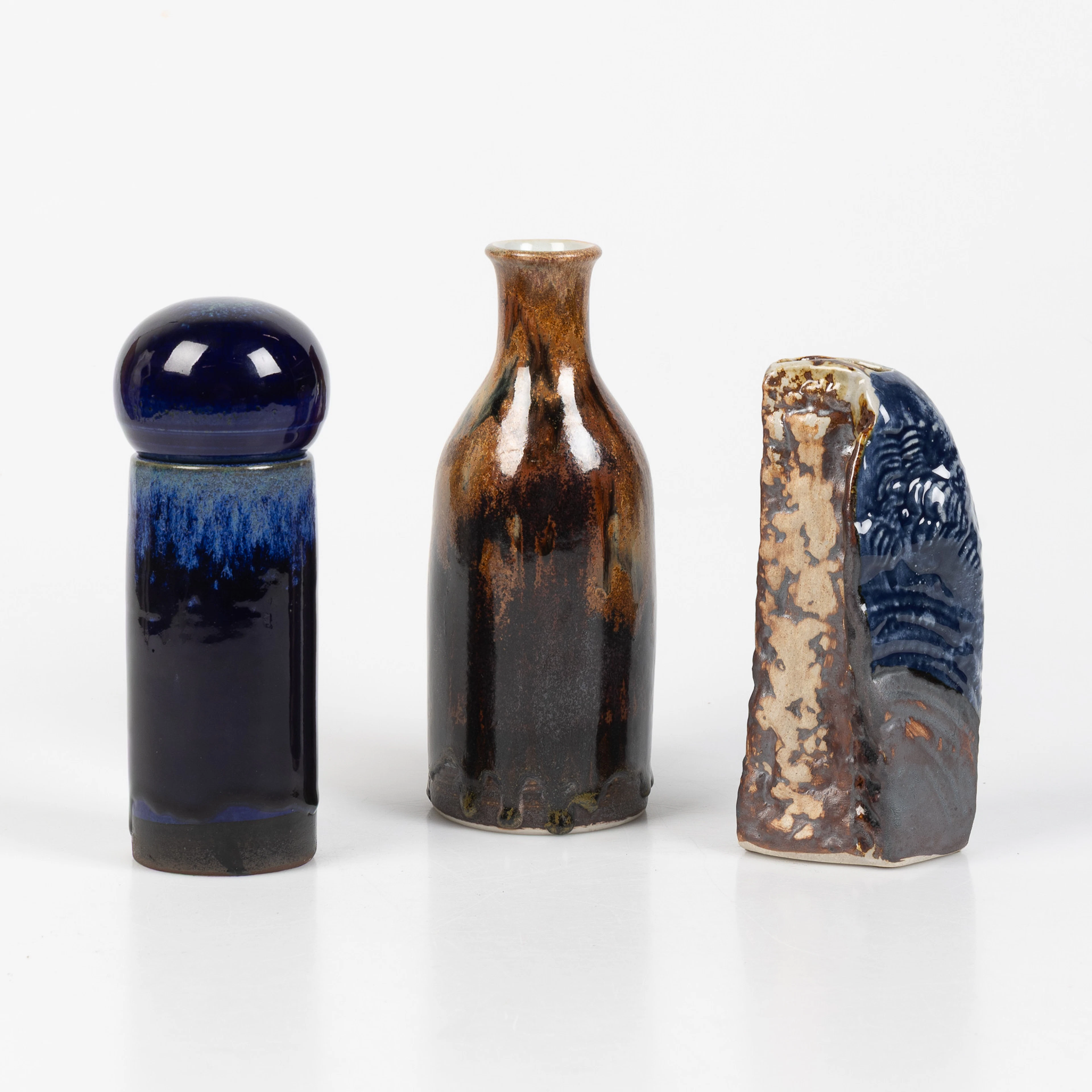 CARL-HARRY STÅLHANE. VASER, LOCKURNA, stengods, Designhuset. 3 dlr.