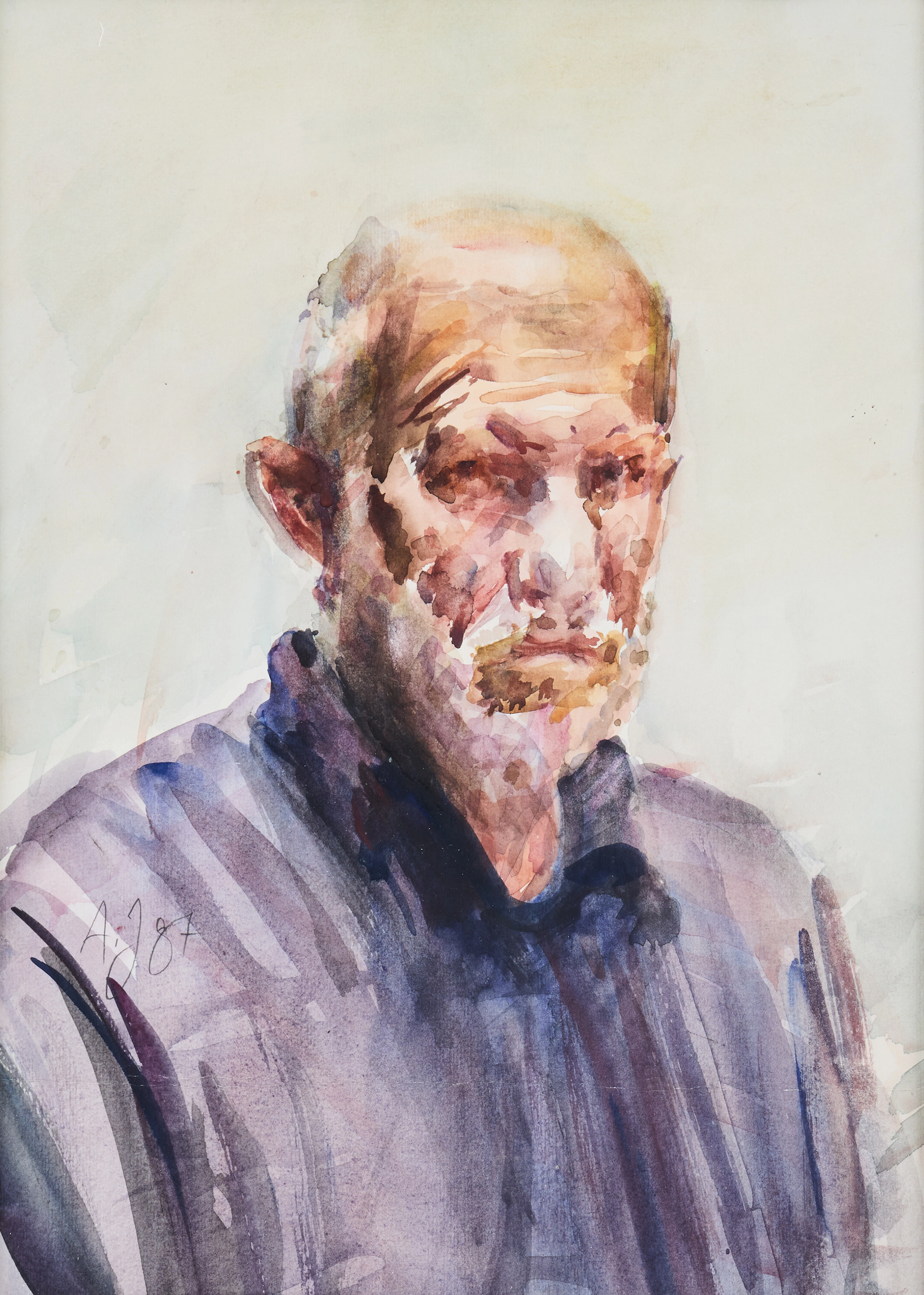 ALVAR JANSSON. Självporträtt.