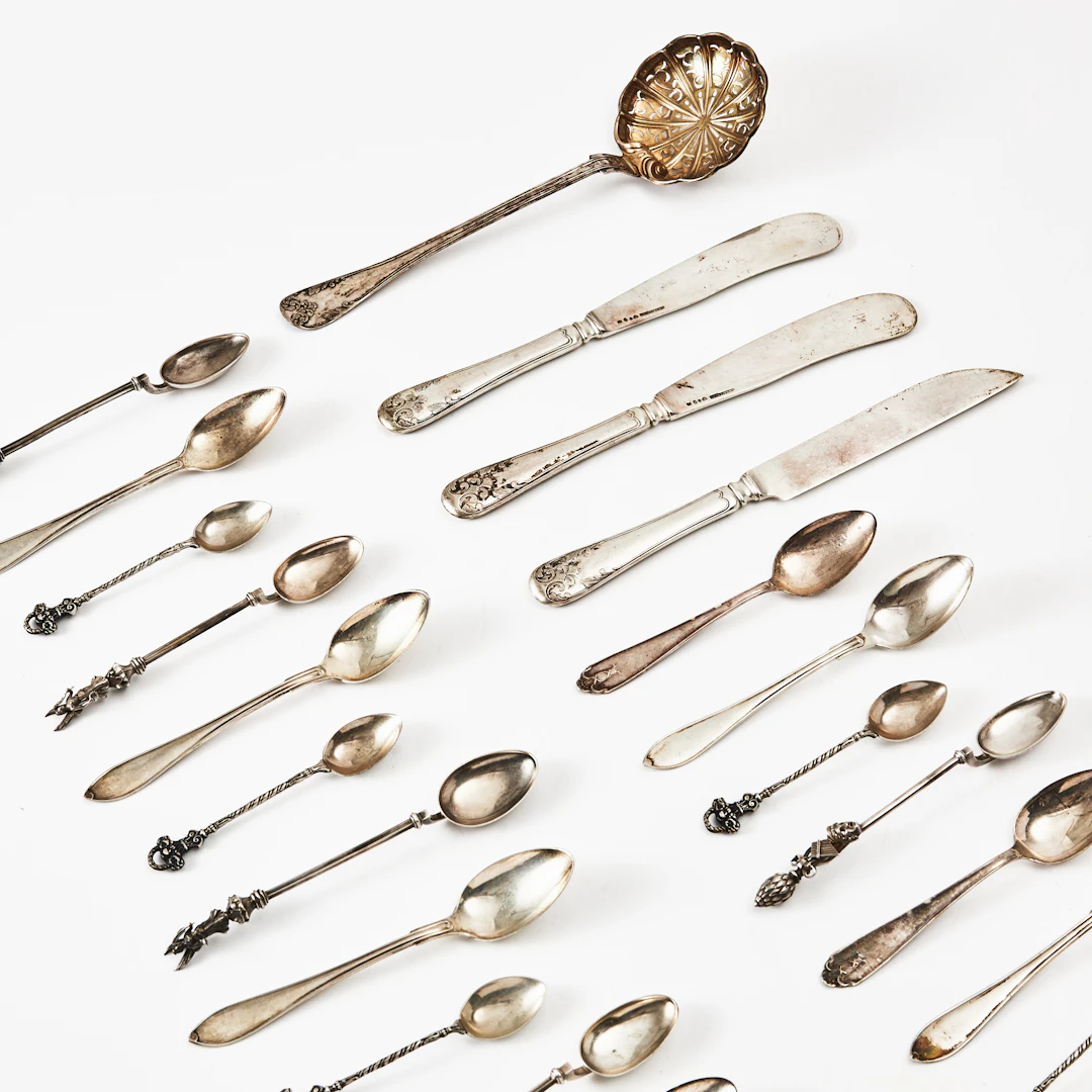 BESTICK, 35 delar, silver, olika modeller.
